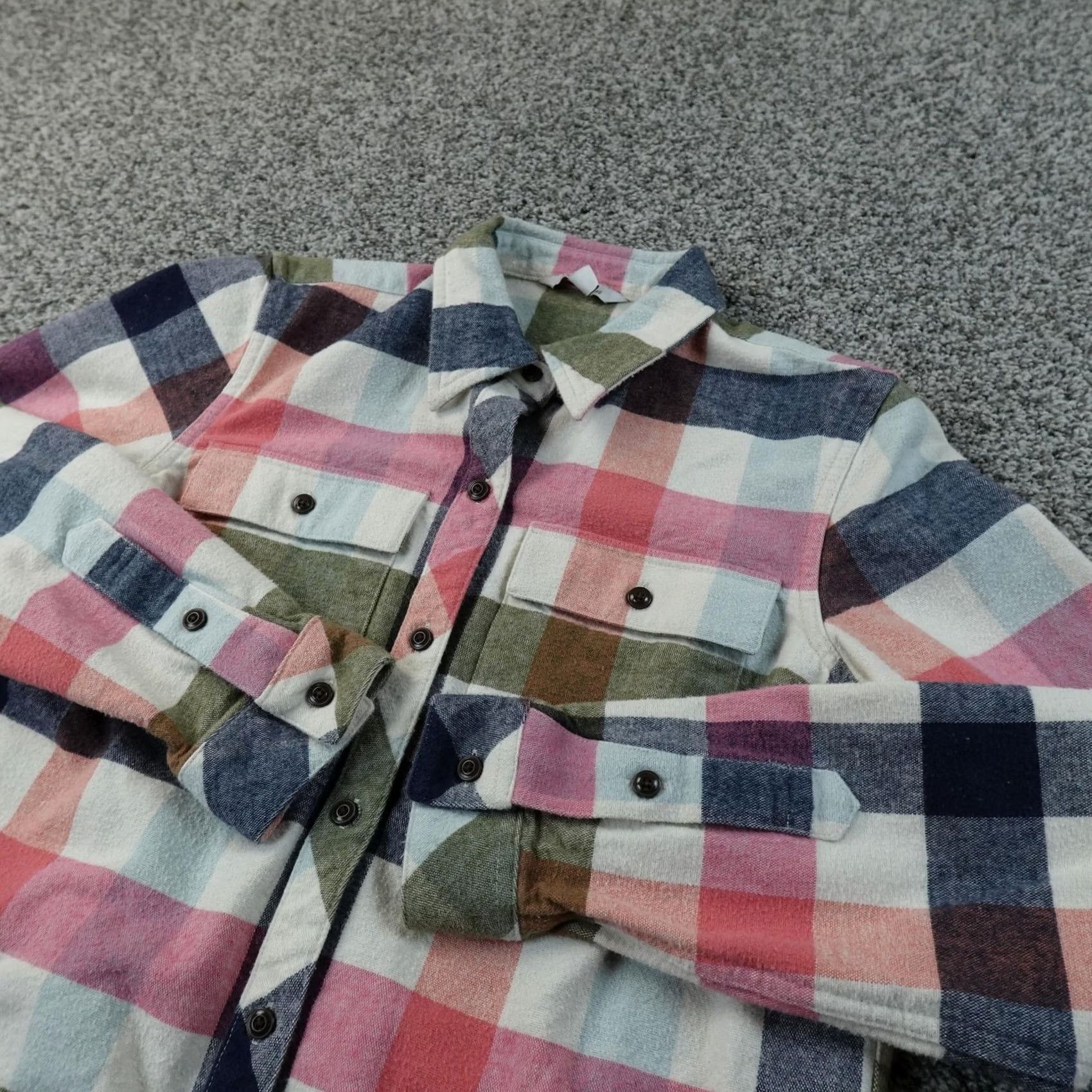 Vintage LL Bean Shirt Womens S Plaid Chamois Tunic Button-Up Long Sleeve Flannel Casual Fall Size S / US 4 / IT 40 - 2 Thumbnail