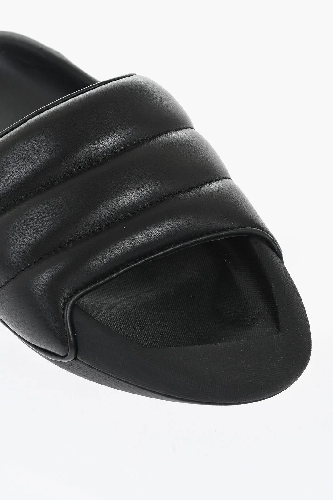 Balmain og1mm0326 Quilted Leather Sandals in Black Size US 10 / IT 40 - 4 Thumbnail