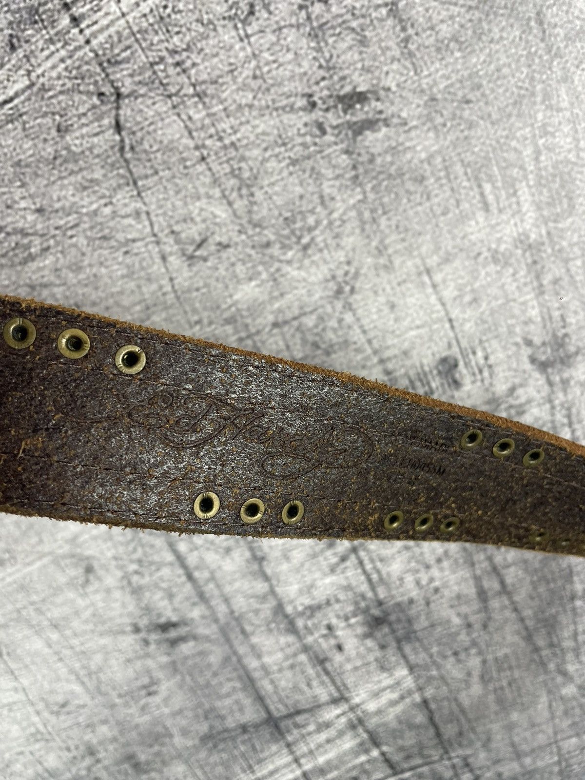 Ed Hardy Ed Hardy Vintage Hand Made Leather Studded Belt Size ONE SIZE - 5 Thumbnail