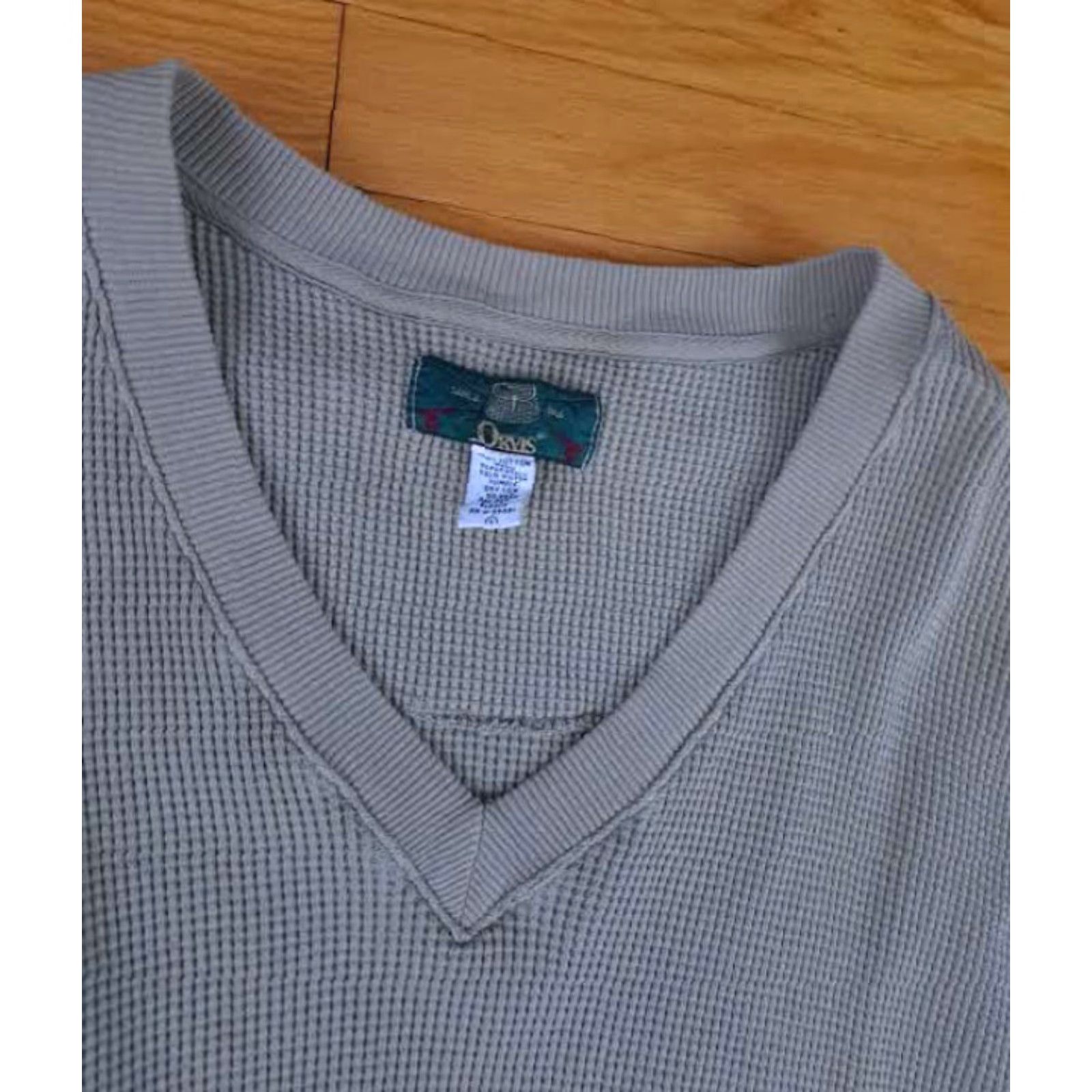 Orvis Orvis Mens Sweater Vest V-Neck Cotton Knit Brown Tan Large L Size US L / EU 52-54 / 3 - 3 Thumbnail