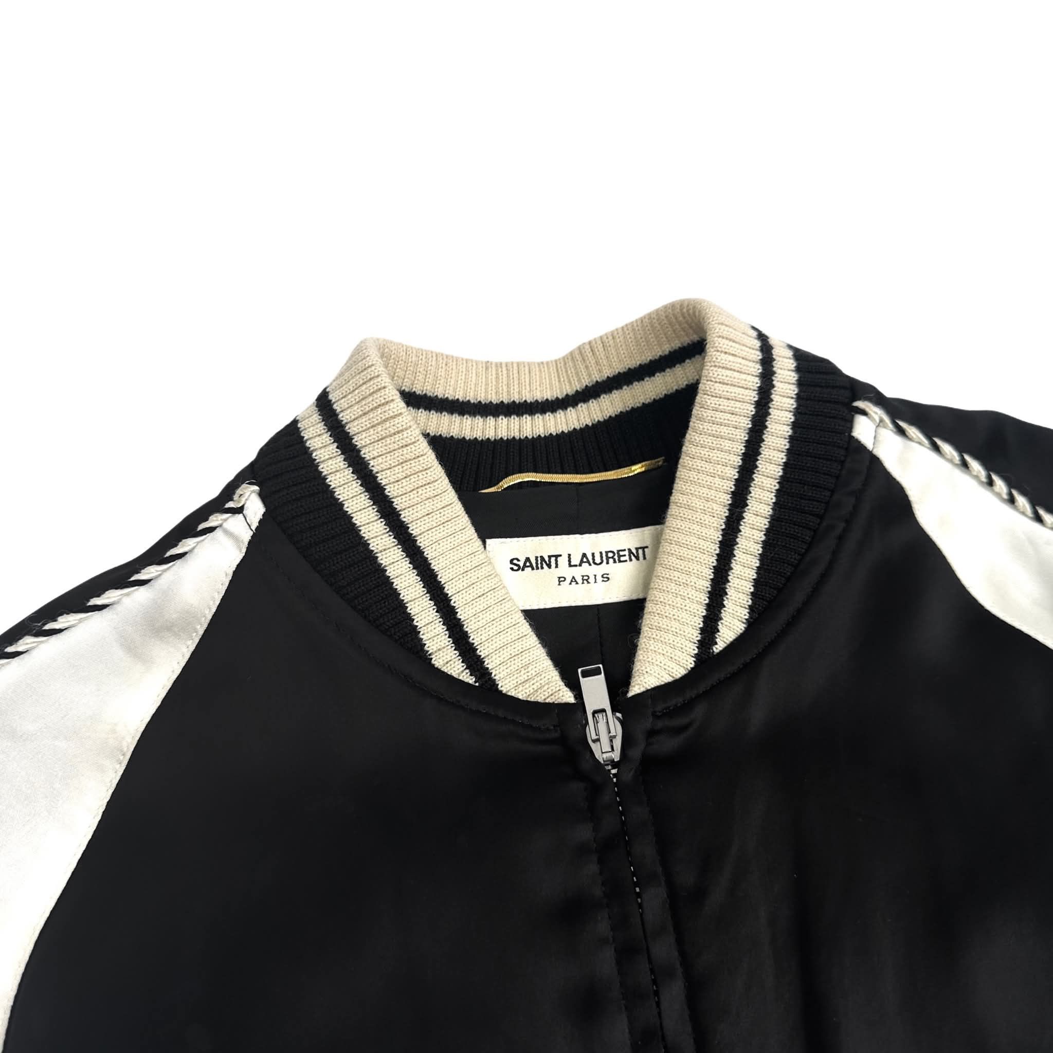 Hedi Slimane × Saint Laurent Paris HEDI SLIMANE X SAINT LAURENT BLOOD LUSTER VARSITY JACKET F38 Size S / US 4 / IT 40 - 3 Thumbnail