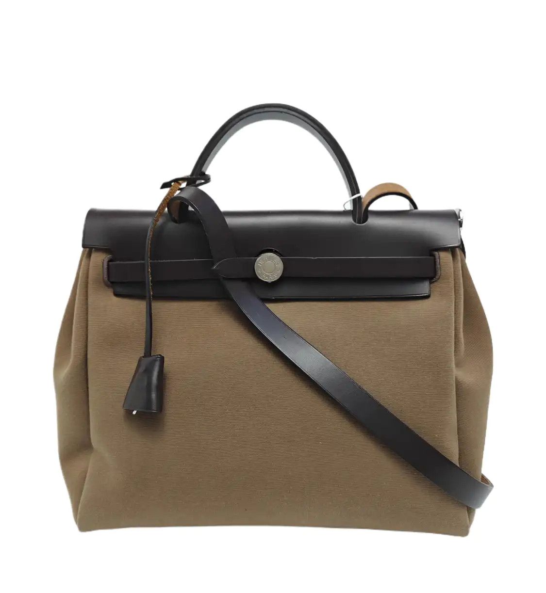Hermes Hermes Herbag 31 Etoupe canvas shoulder bag handbag silver hardware Z sub-pocket Size ONE SIZE - 1 Thumbnail