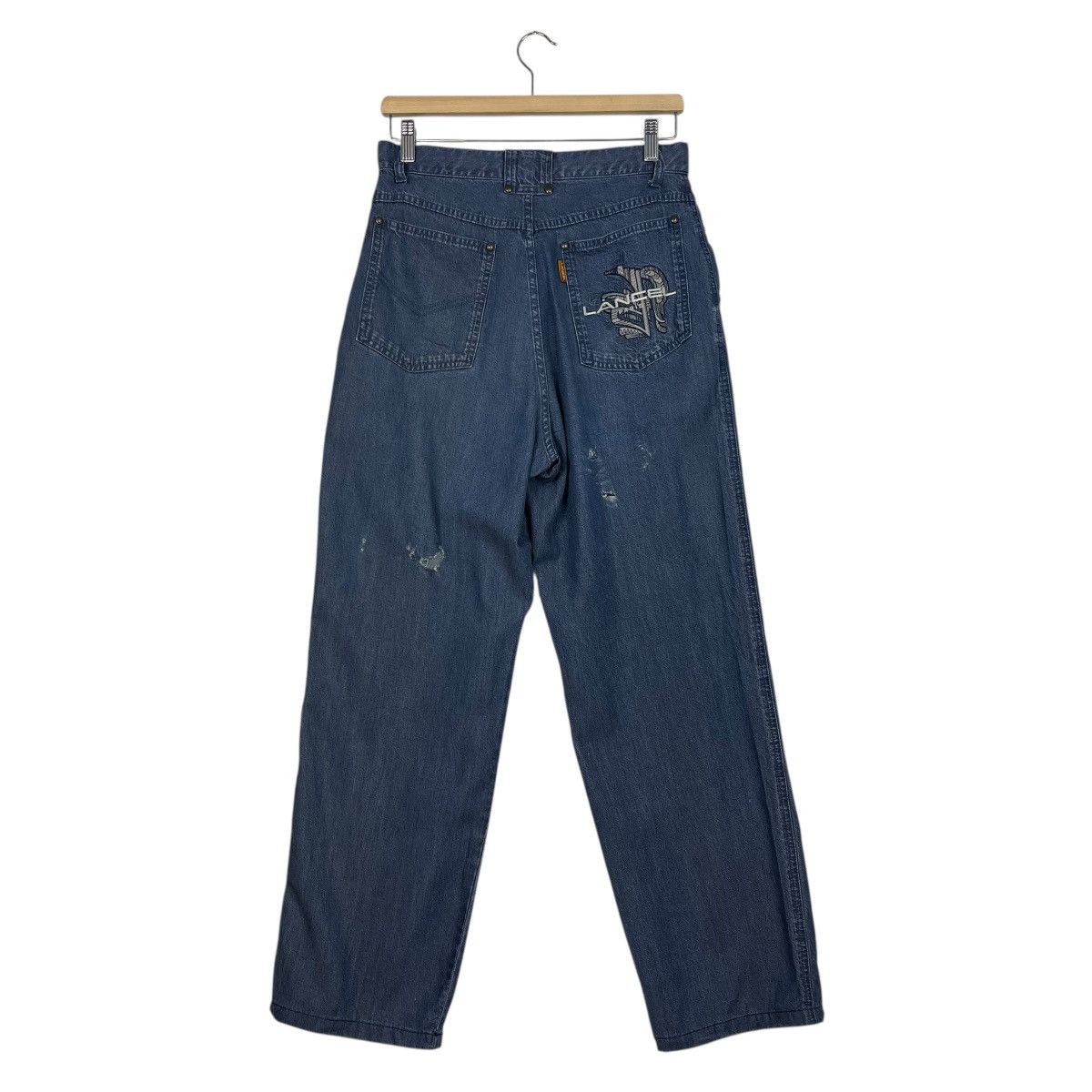 Lancel Vintage Lancel Embroidery Logo Denim Jeans Size US 28 / EU 44 - 7 Thumbnail