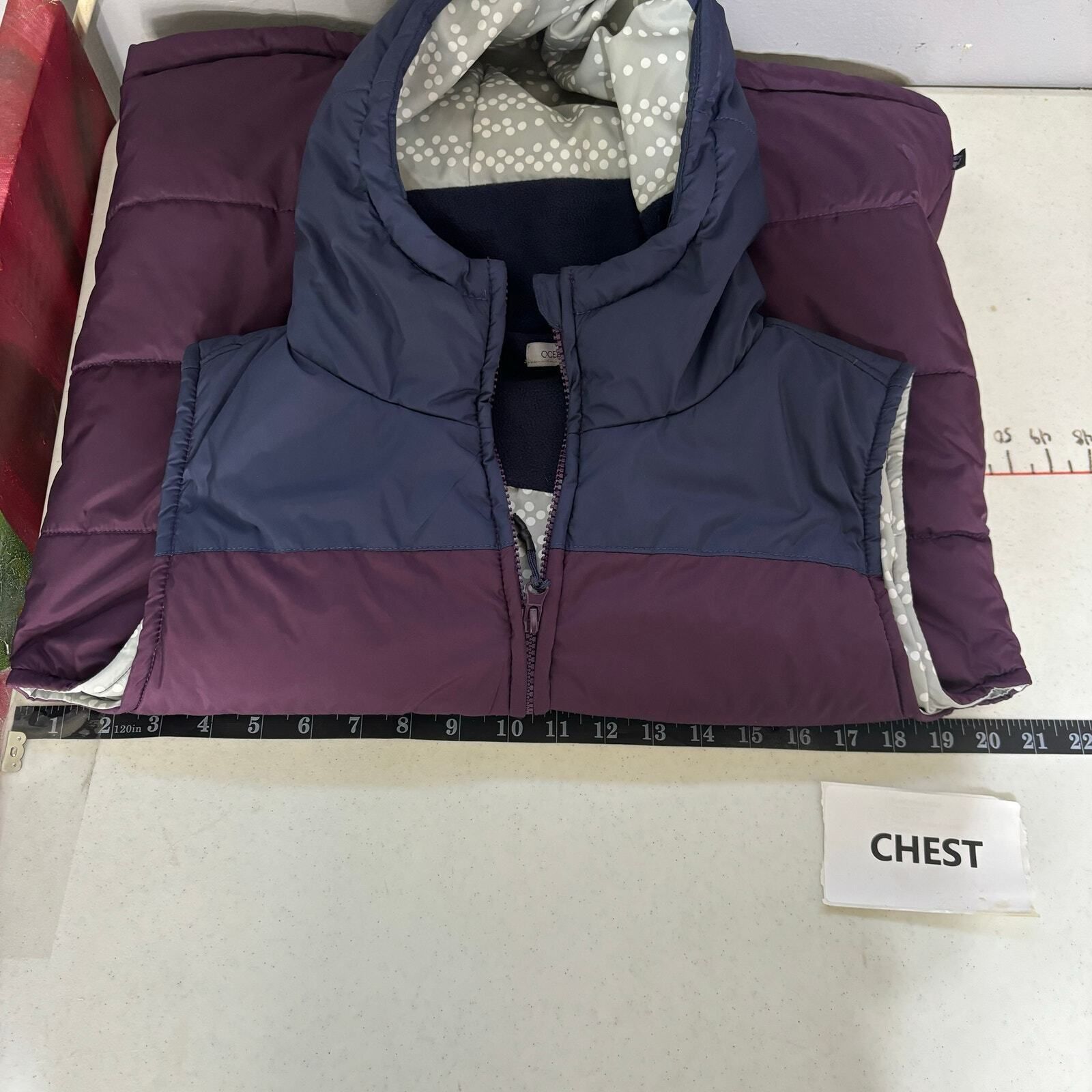 Other Ocean + Coast Women's Hooded Vest Size M Colorblock Puffer V Size M / US 6-8 / IT 42-44 - 5 Thumbnail