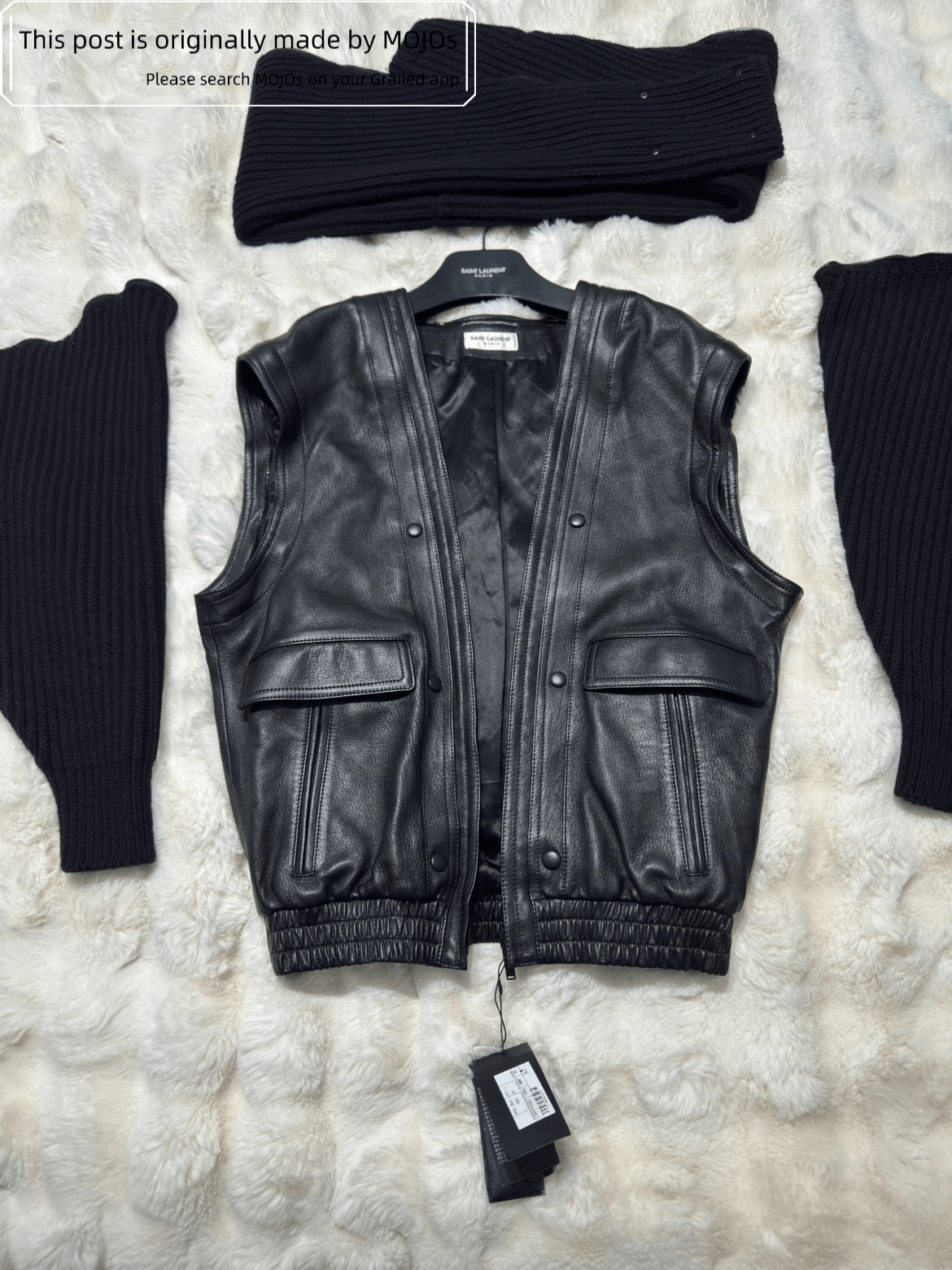 Saint Laurent Paris Sz 48 Saint Laurent Paris Detachable 23AW Leather Jacket Size US M / EU 48-50 / 2 - 2 Thumbnail
