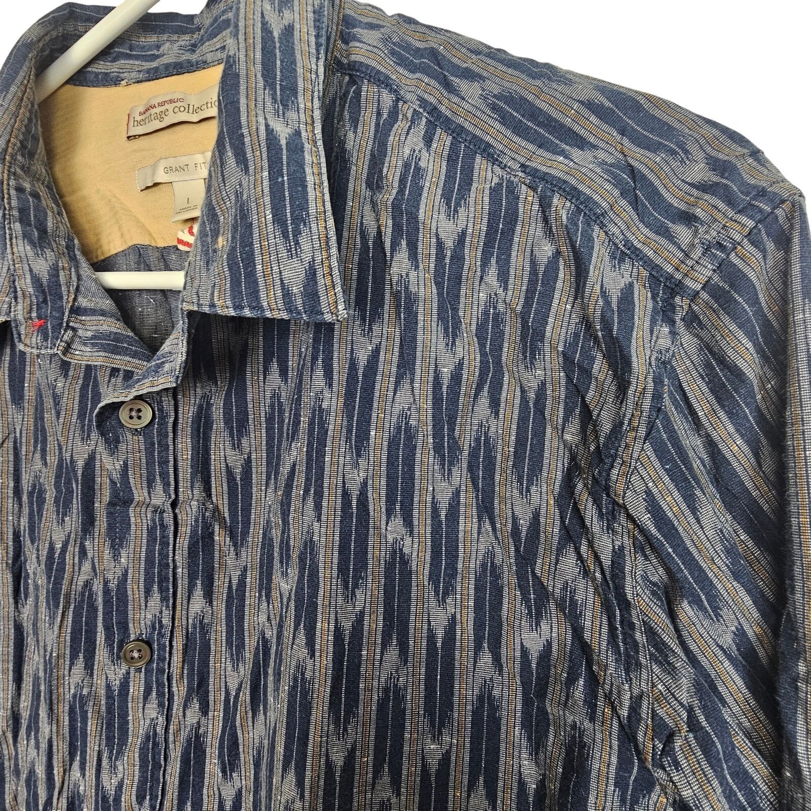 Banana Republic Banana Republic Heritage Mens Geometric Shirt Sz L Grant Fit Size US L / EU 52-54 / 3 - 5 Thumbnail