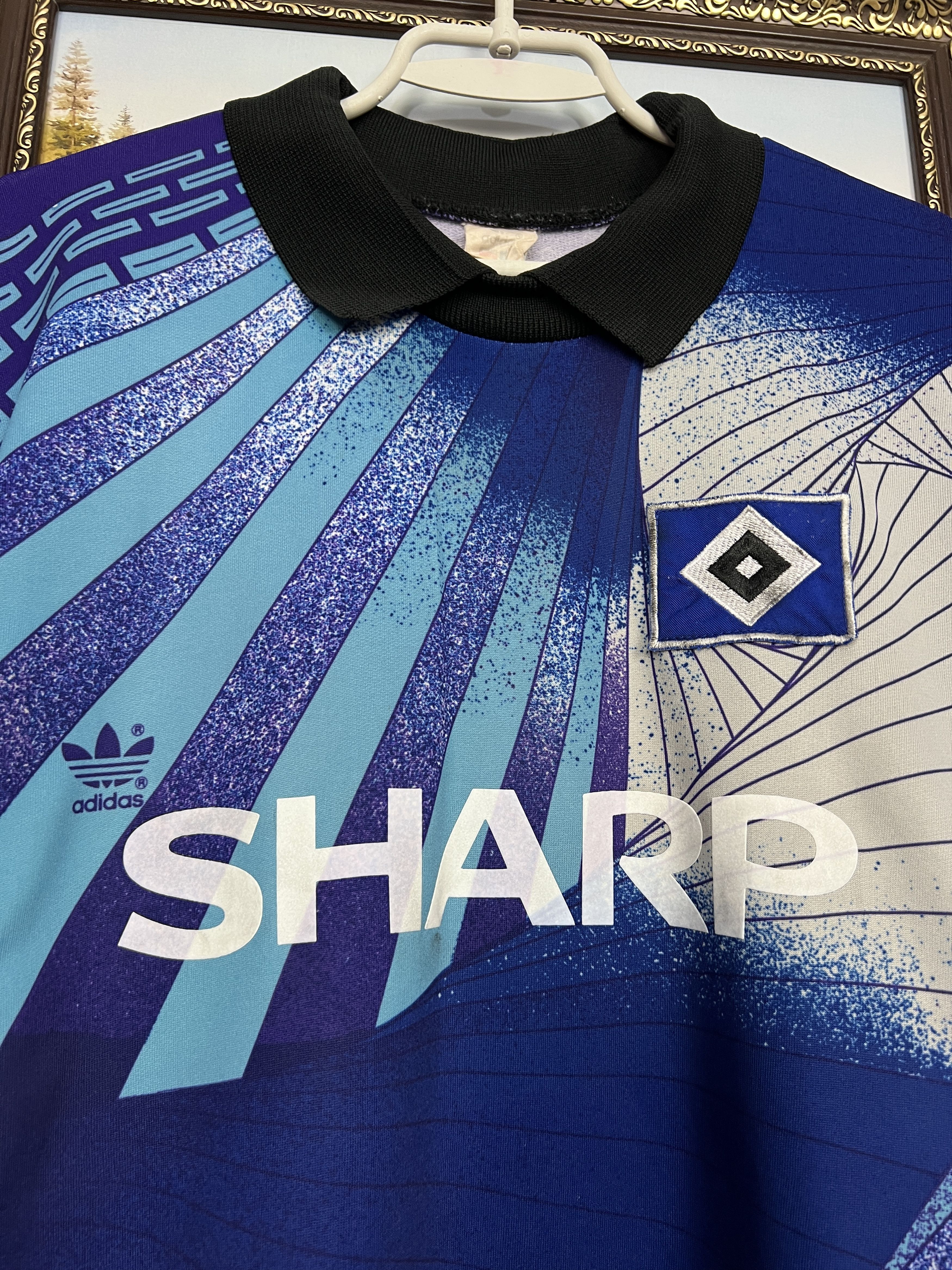 Adidas Hamburg Goalkeeper football shirt 1991 Soccer Jersey Trikot Size US XL / EU 56 / 4 - 3 Thumbnail