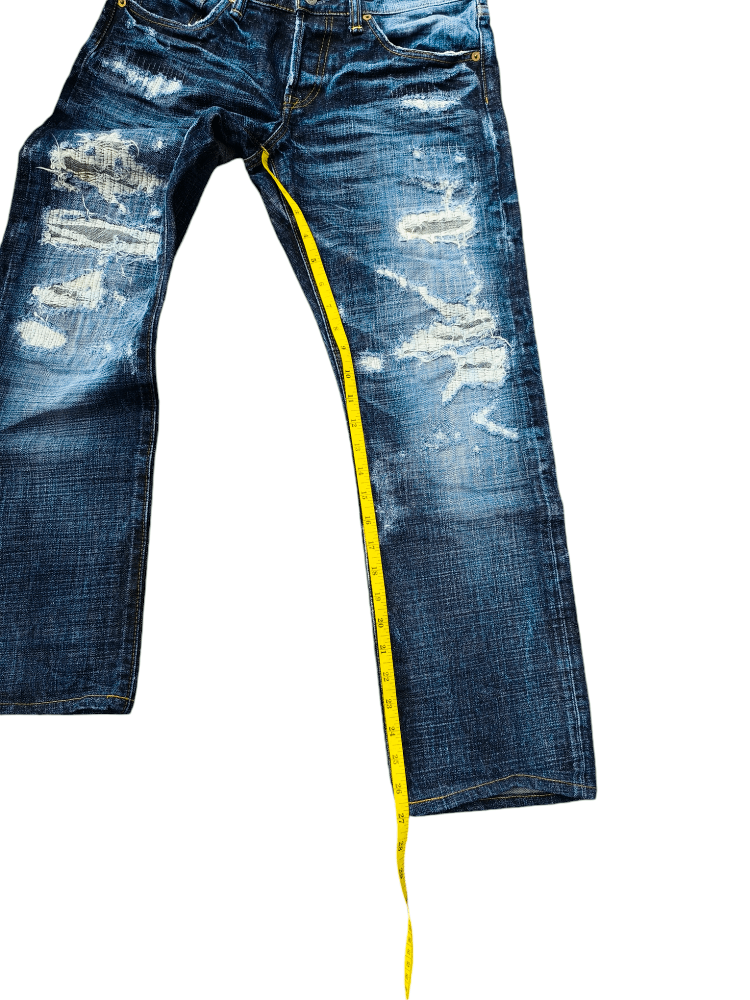 Eternal × Japanese Brand JAPAN ETERNAL DISTRESSED JEANS Size US 32 / EU 48 - 19 Thumbnail