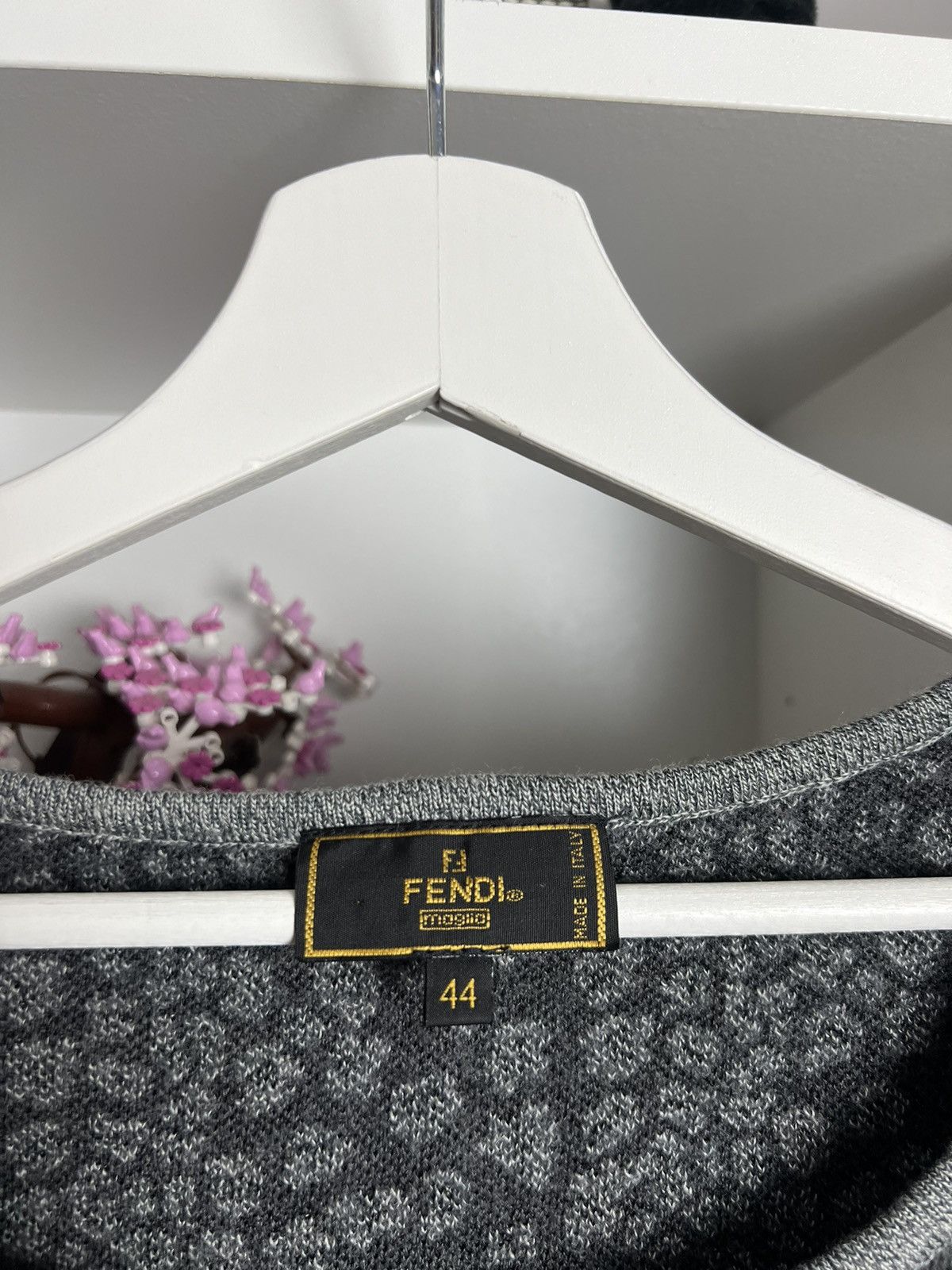 Designer × Fendi × Vintage Vintage 90s Fendi merino wool leopard print cropped sweater S Size S / US 4 / IT 40 - 3 Thumbnail