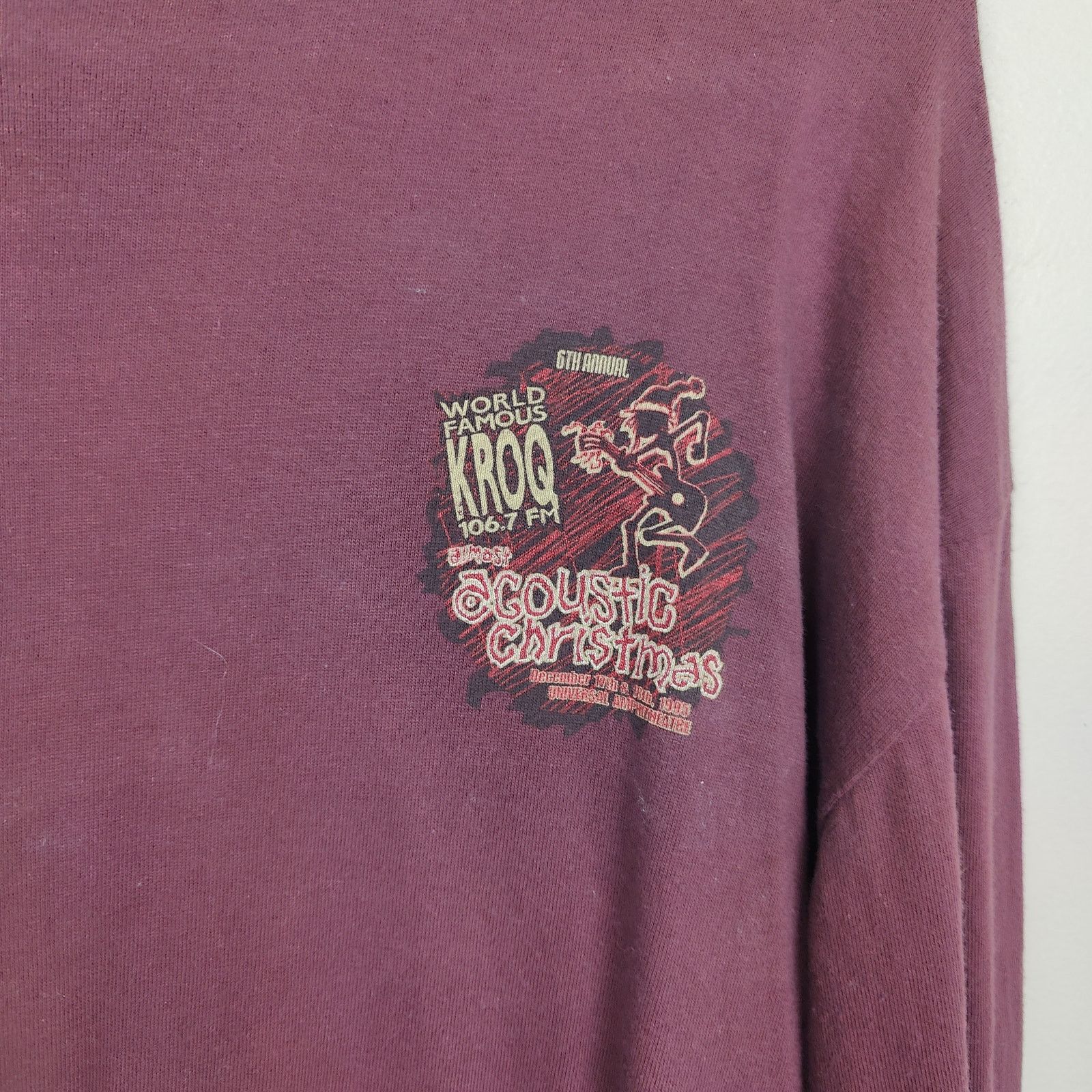 Giant Vintage 1995 KROQ Almost Acoustic Christmas T-Shirt Large Size US L / EU 52-54 / 3 - 4 Thumbnail