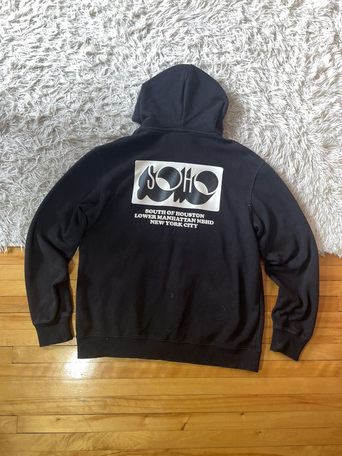 H&M × Vintage Vintage black hoodie big print loose fit Size US M / EU 48-50 / 2 - 2 Thumbnail