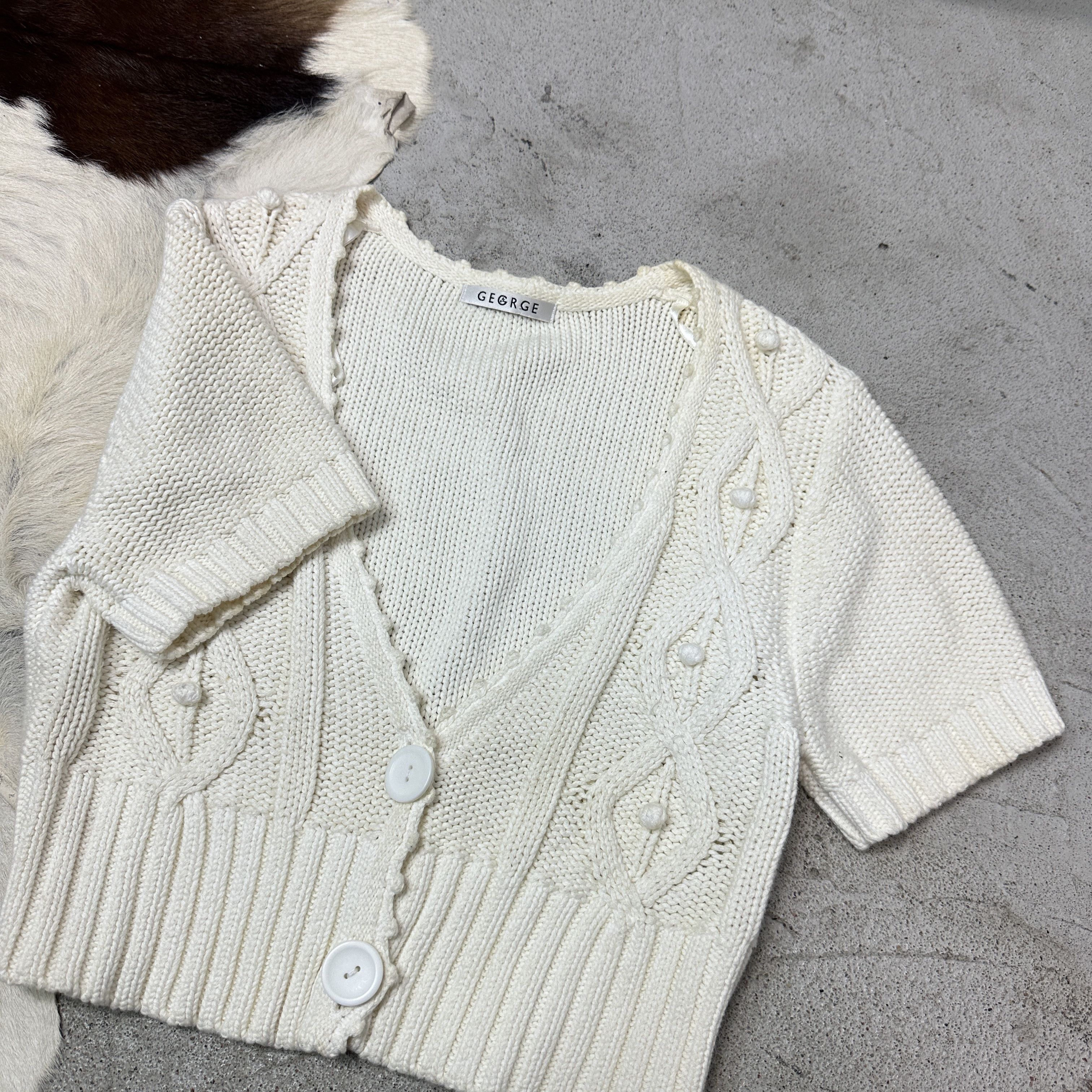 Vintage Vintage Cottage Buttoned Short Sleeve Cardigan 00s Size S / US 4 / IT 40 - 3 Thumbnail