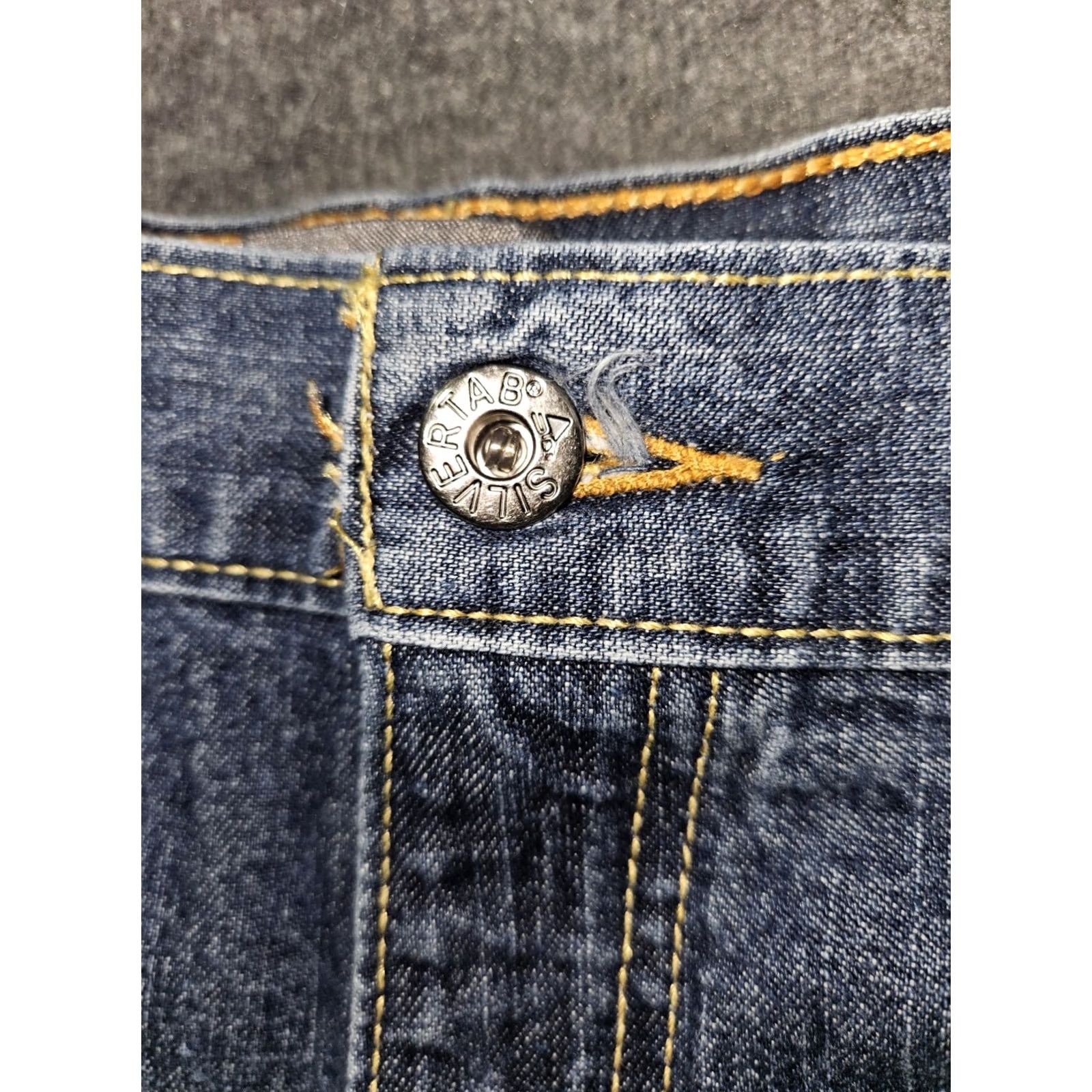 Vintage VINTAGE Silvertab Jeans Men 36x34 Blue Denim Relaxed Straight 90s Y2K Glunge? Size US 36 / EU 52 - 6 Thumbnail