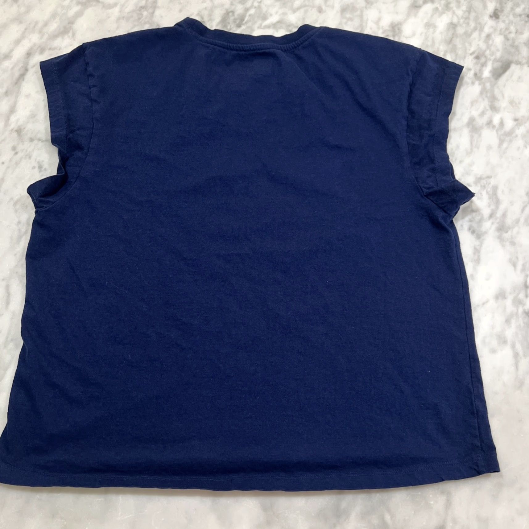 Vintage MTV NY T Shirt Women’s Crop Top Cap Sleeves XL Cotton Blue Crew Neck Hip Hop Music City Summer Size XL / US 12-14 / IT 48-50 - 4 Thumbnail
