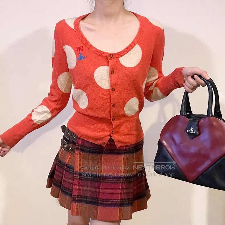 Vivienne Westwood Vivienne Westwood Red polka dot knit cardigan, vintage Size M / US 6-8 / IT 42-44 - 1 Thumbnail
