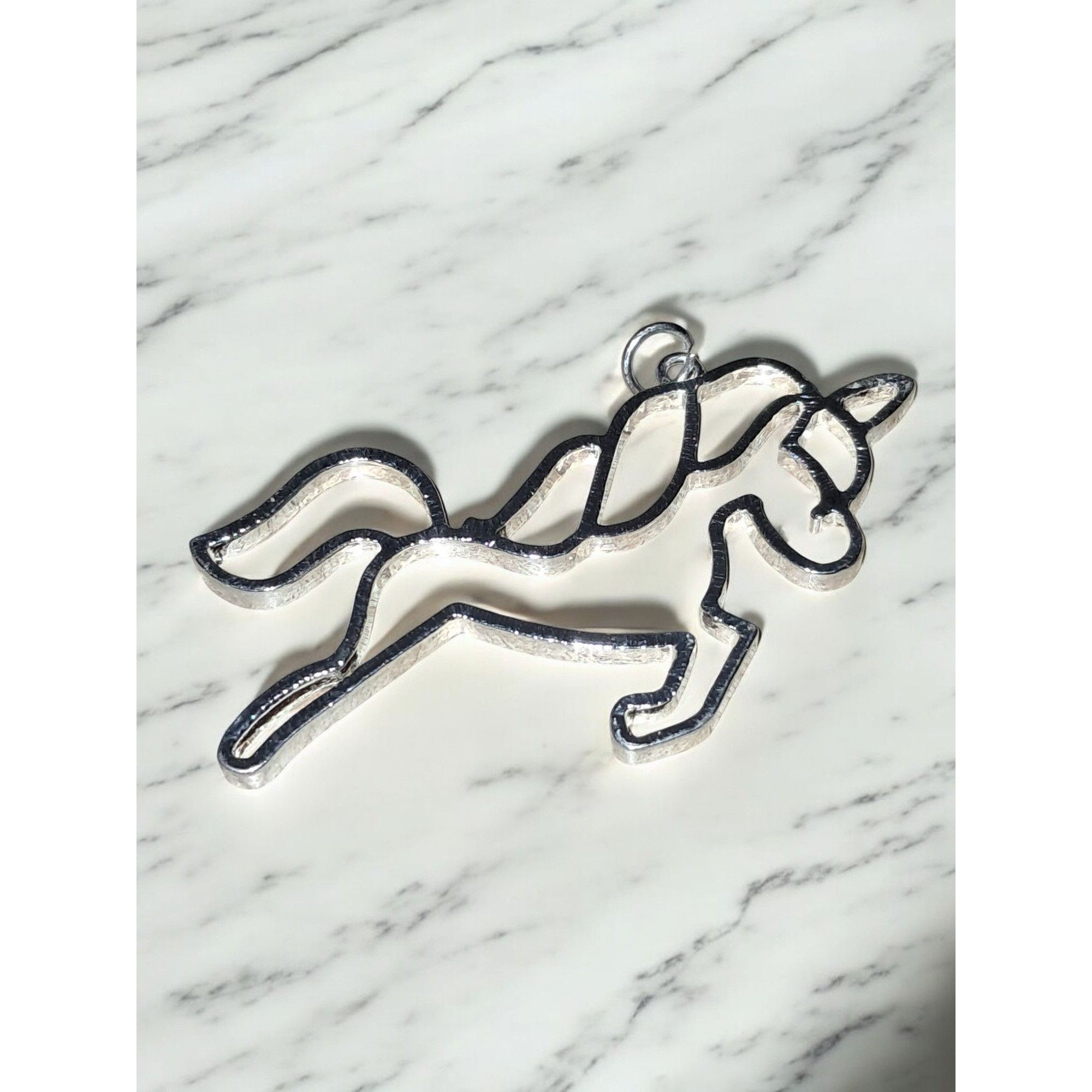 Other Enchanting Unicorn Open Bezel Charm Pendant - 2.5" x 1.5" Size ONE SIZE - 2 Thumbnail