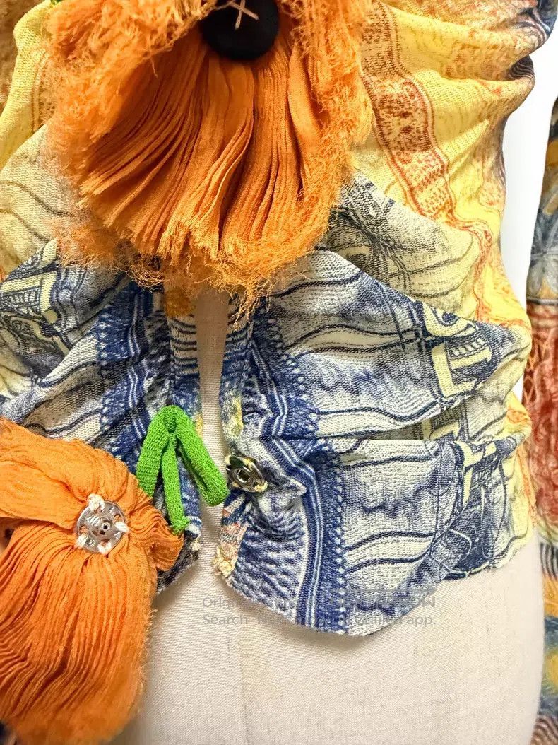 Jean Paul Gaultier Jean Paul Gaultier Printed sheer blouse with vibrant patte Size M / US 6-8 / IT 42-44 - 5 Thumbnail