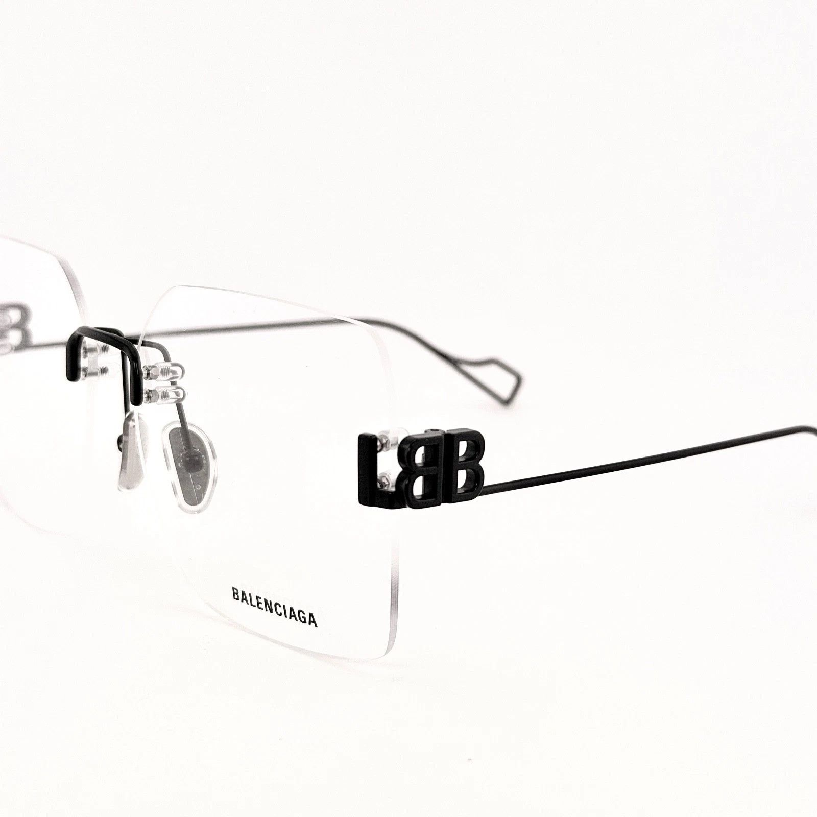 Balenciaga BALENCIAGA LOGO 0113 Black Metal Retro Eyeglass BB0113O 001 Size ONE SIZE - 8 Thumbnail