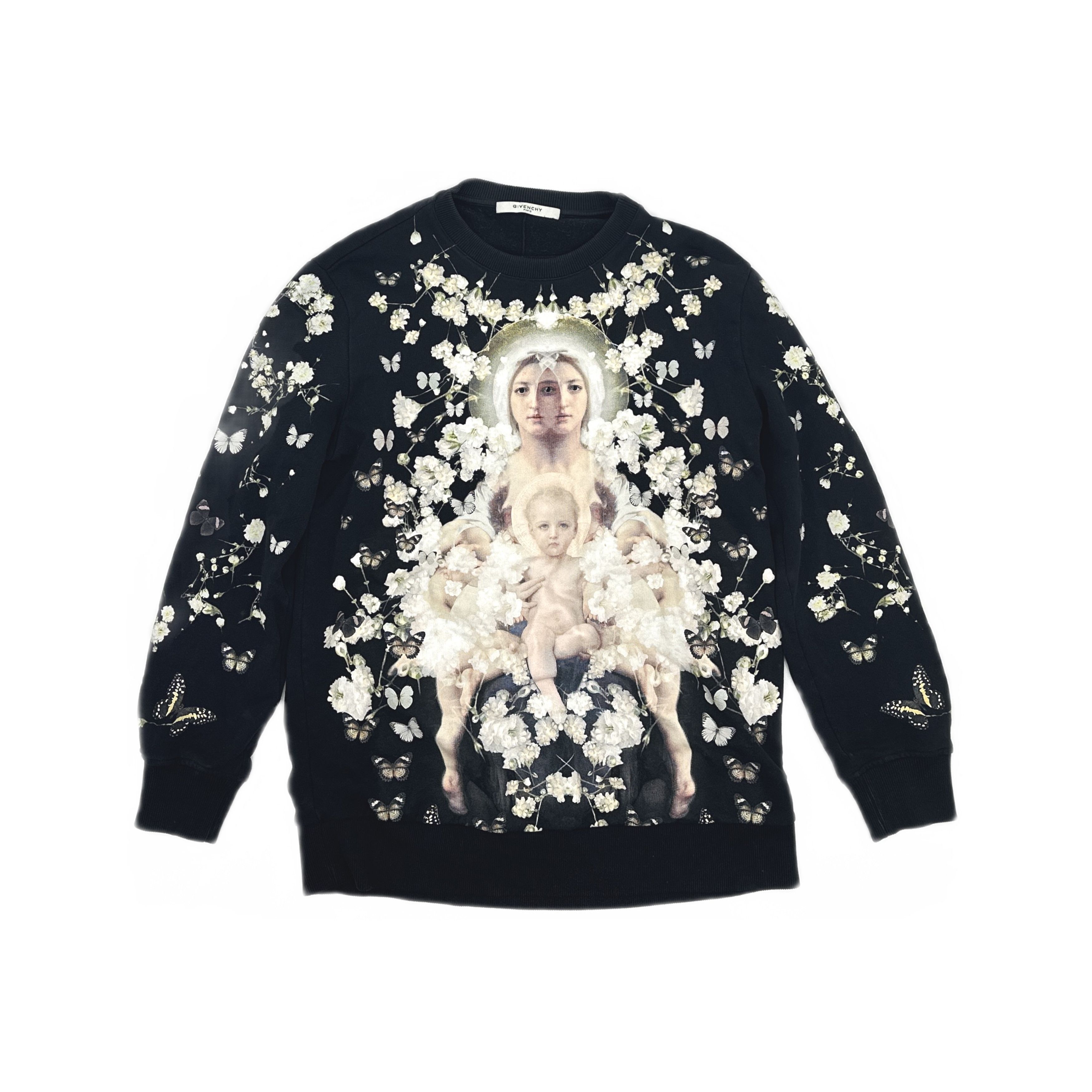 Givenchy Givenchy Madonna Floral Print Sweatshirt Black Size L Size US L / EU 52-54 / 3 - 1 Thumbnail