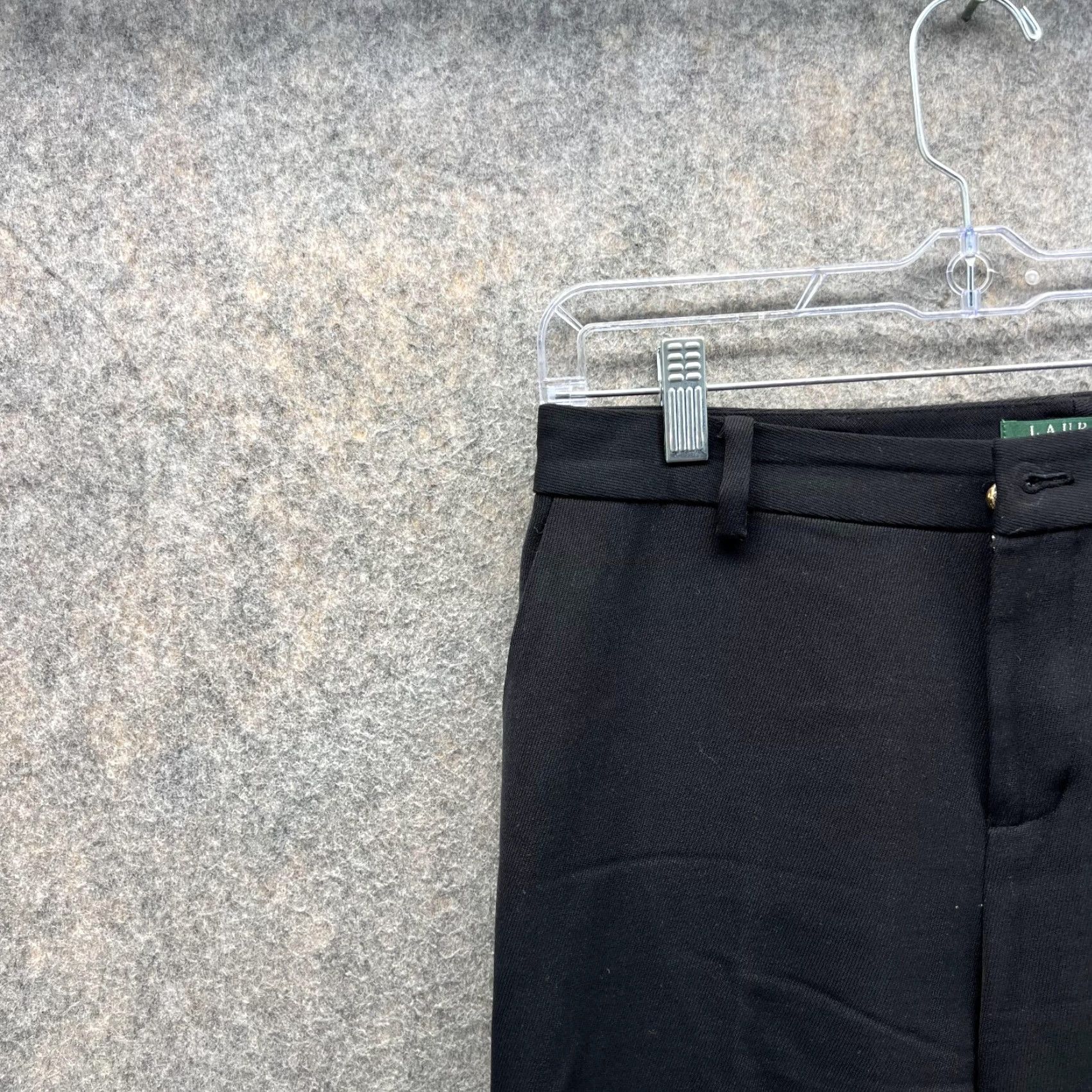 Ralph Lauren Lauren Ralph Lauren Pants Women 6 Black Chino Pleated Wool 29in Inseam Front Pleated Straight Leg Buttons Zip Casual Formal Travel Size 28" / US 6 / IT 42 - 3 Thumbnail