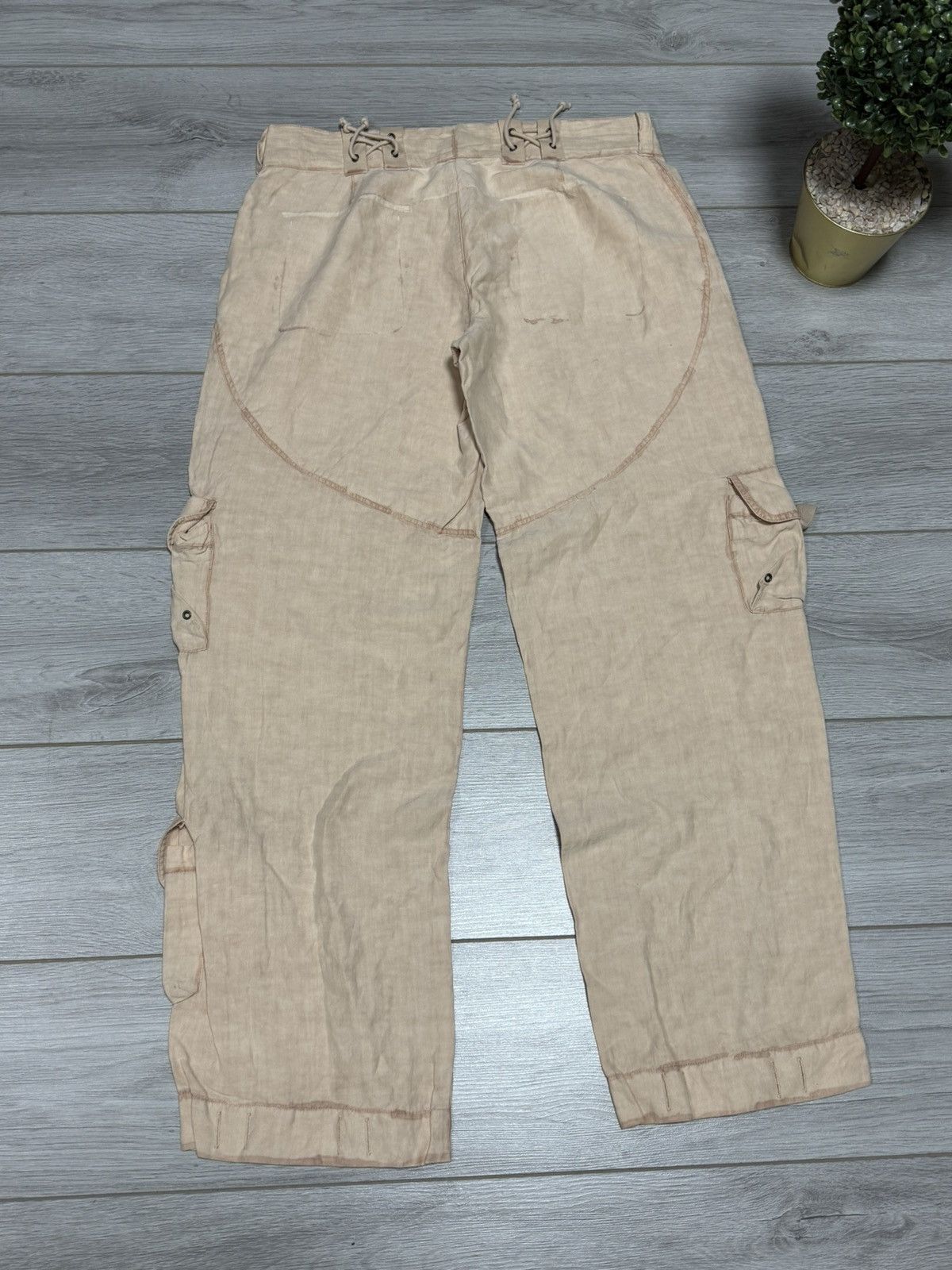 Polo Ralph Lauren POLO linen silk cargo miltipocket military style pants Size US 34 / EU 50 - 9 Thumbnail