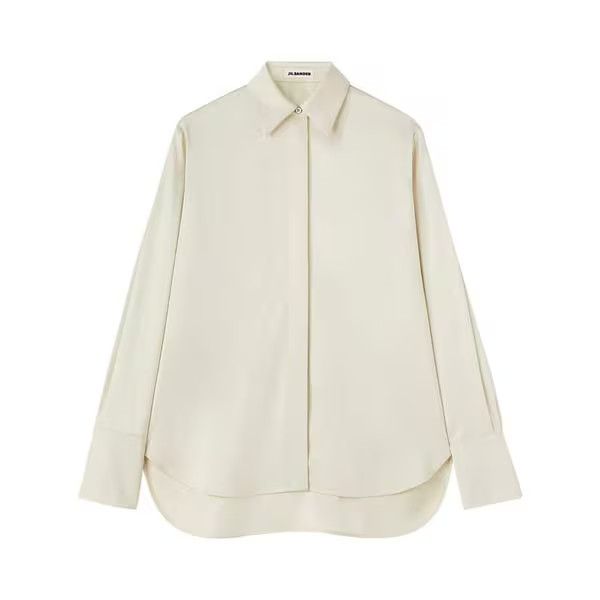 Jil Sander o1w1db10825 Shirt in Ivory Size S / US 4 / IT 40 - 1 Thumbnail