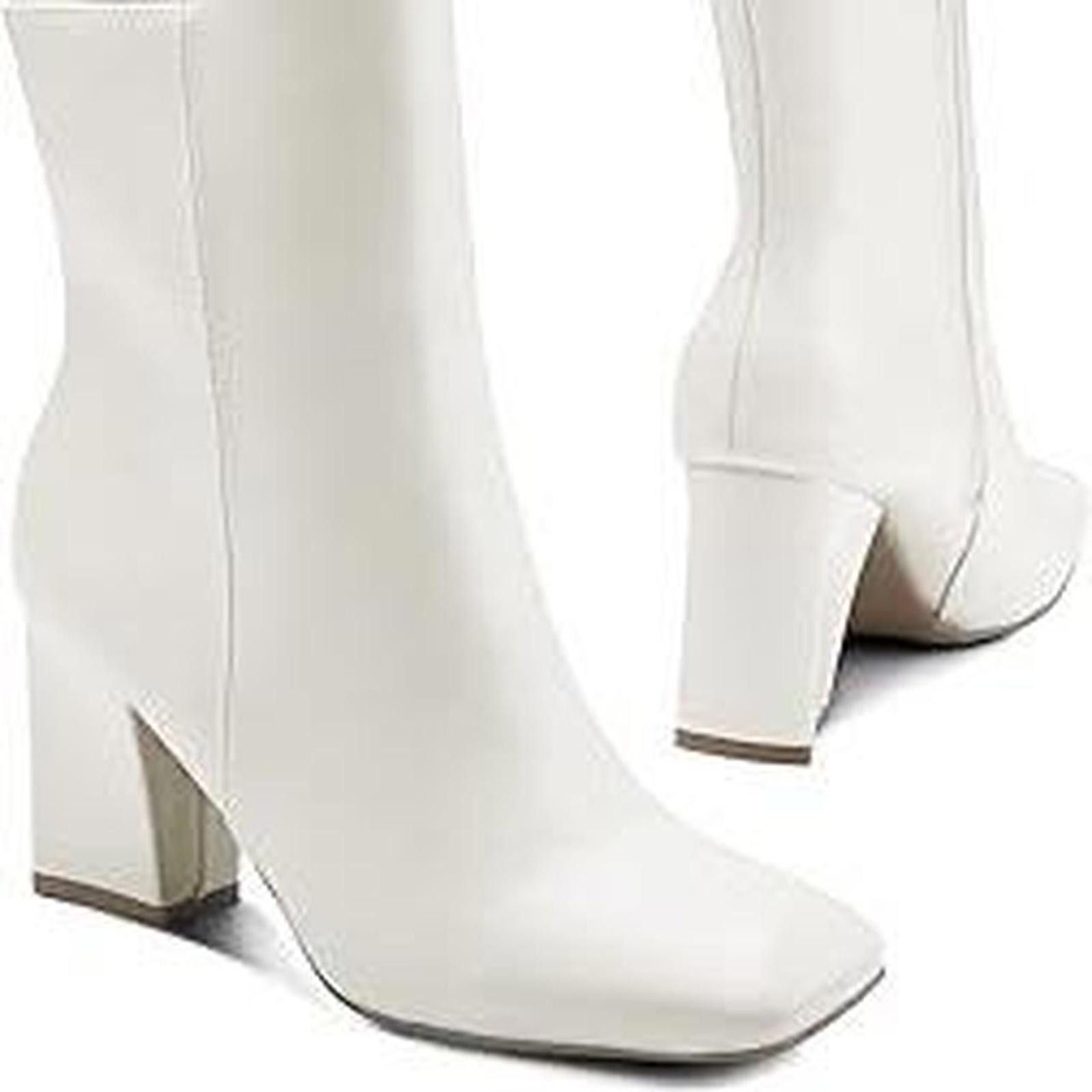 Other White block heel ankle boots Size US 7 / IT 37 - 8 Thumbnail