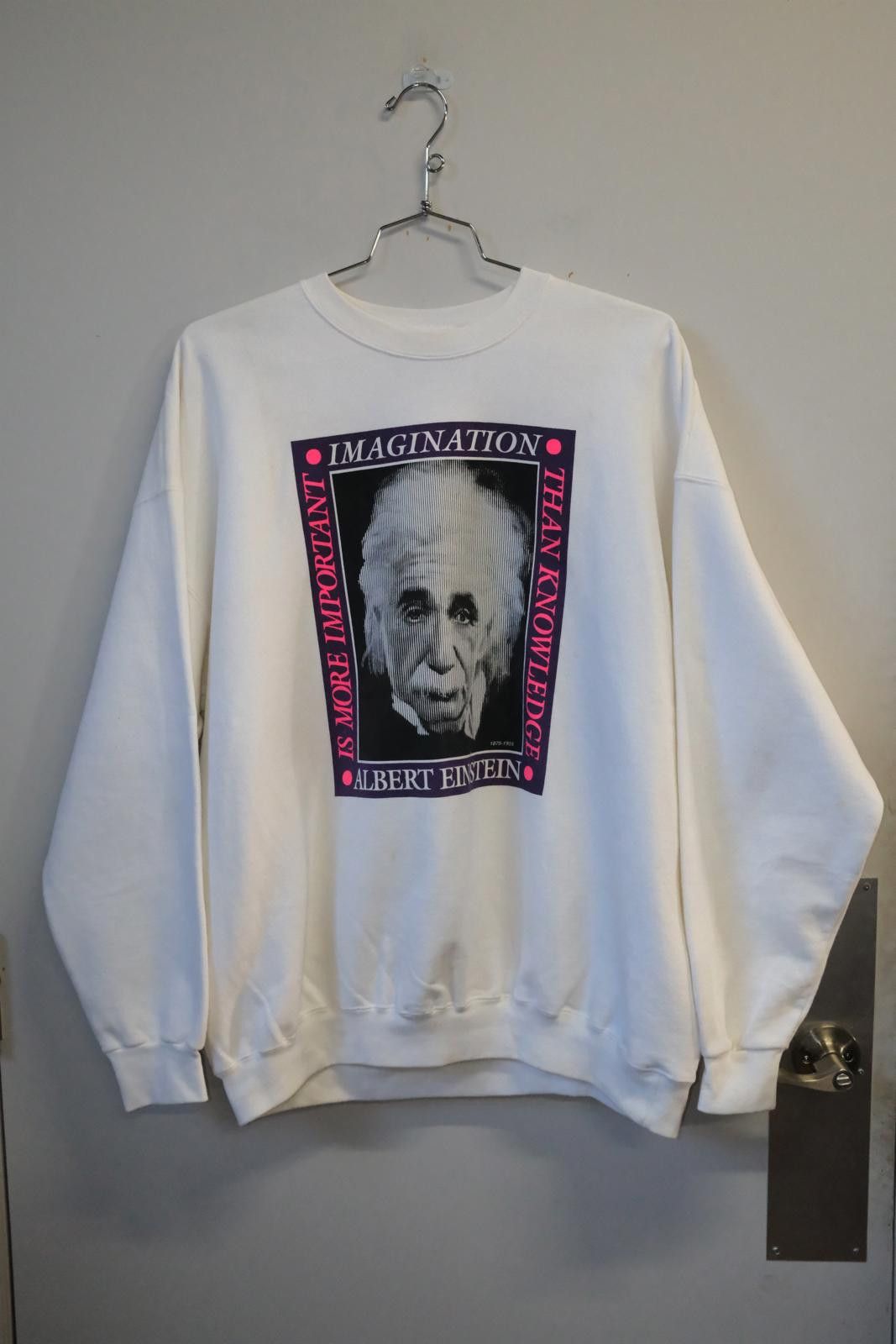 00's Hanes Albert Einstein Portrait Crewneck