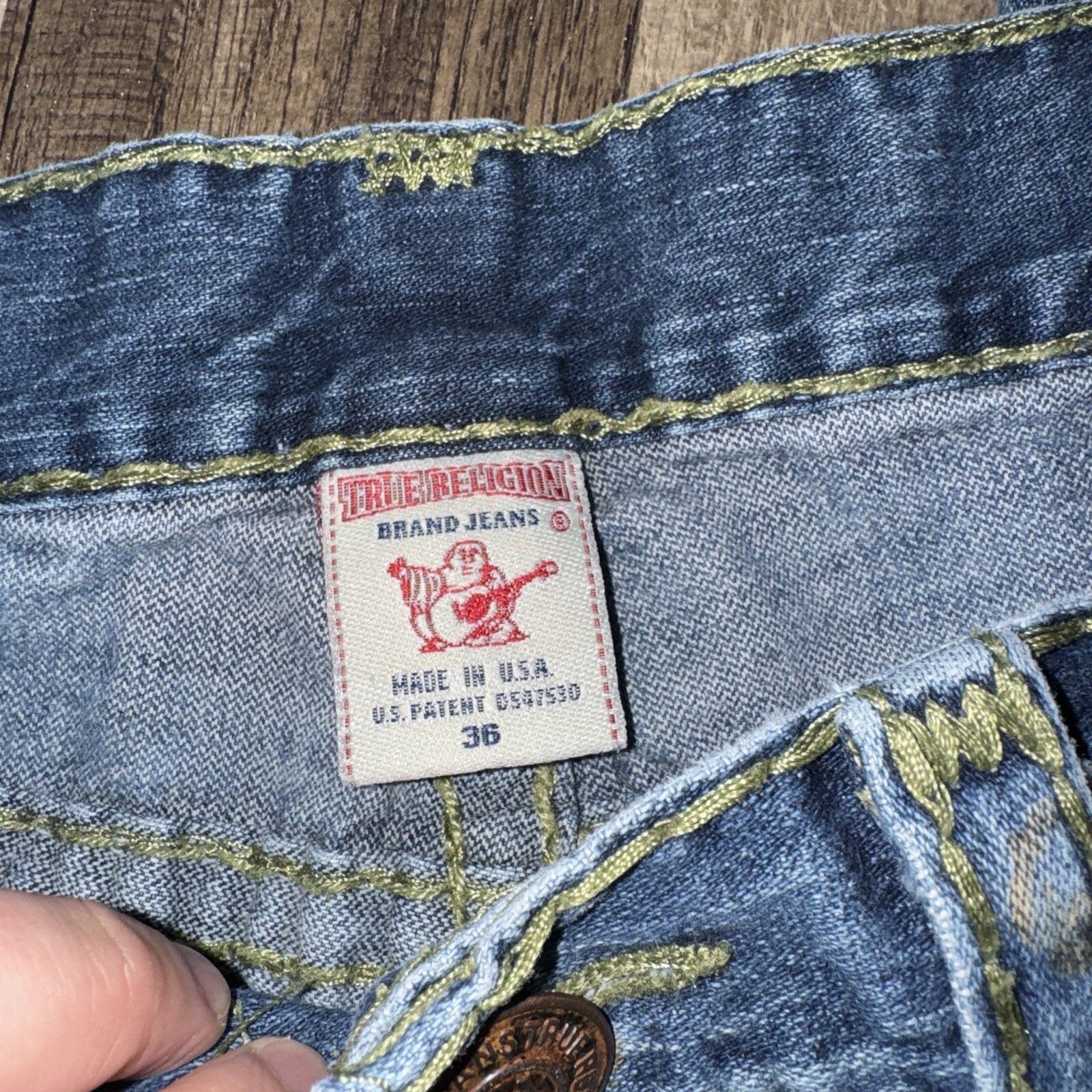 True Religion × Vintage Y2K Tru Religion Jeans Denim Pants Blue 36x29 Made In USA Size US 36 / EU 52 - 7 Thumbnail