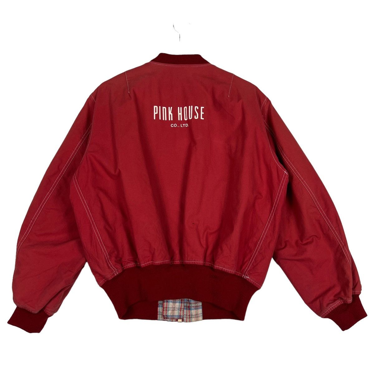 Pink House 🔥 PINK HOUSE CHECK LINING BOMBER JACKET Size US M / EU 48-50 / 2 - 8 Thumbnail