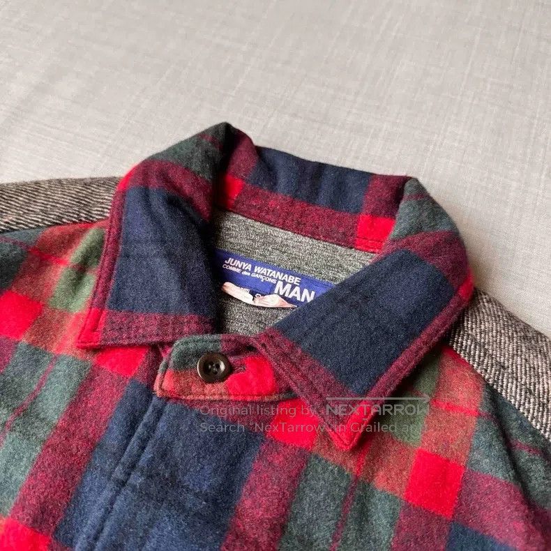 Junya Watanabe Junya Watanabe Patchwork Plaid Wool Long Sleeve Shirt Size US S / EU 44-46 / 1 - 4 Thumbnail