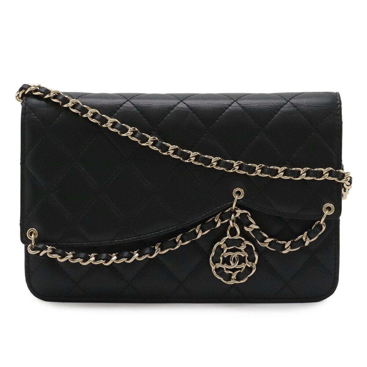 Chanel Chanel Chanel Matelasse Lambskin Chain Wallet Leather Shoulder Bag DUTY FREE for USA Size ONE SIZE - 1 Thumbnail