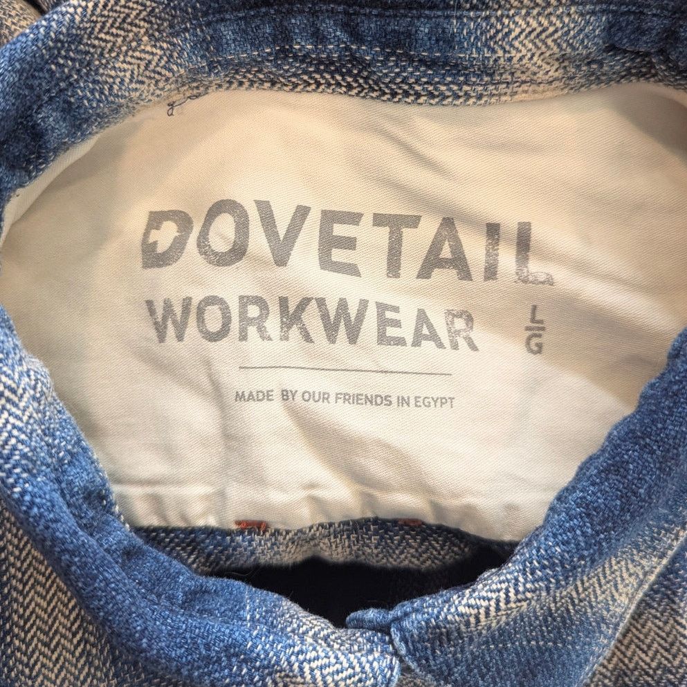 Other Dovetail Workwear Given Workwear Blue Plaid Button Down Size L / US 10 / IT 46 - 6 Thumbnail