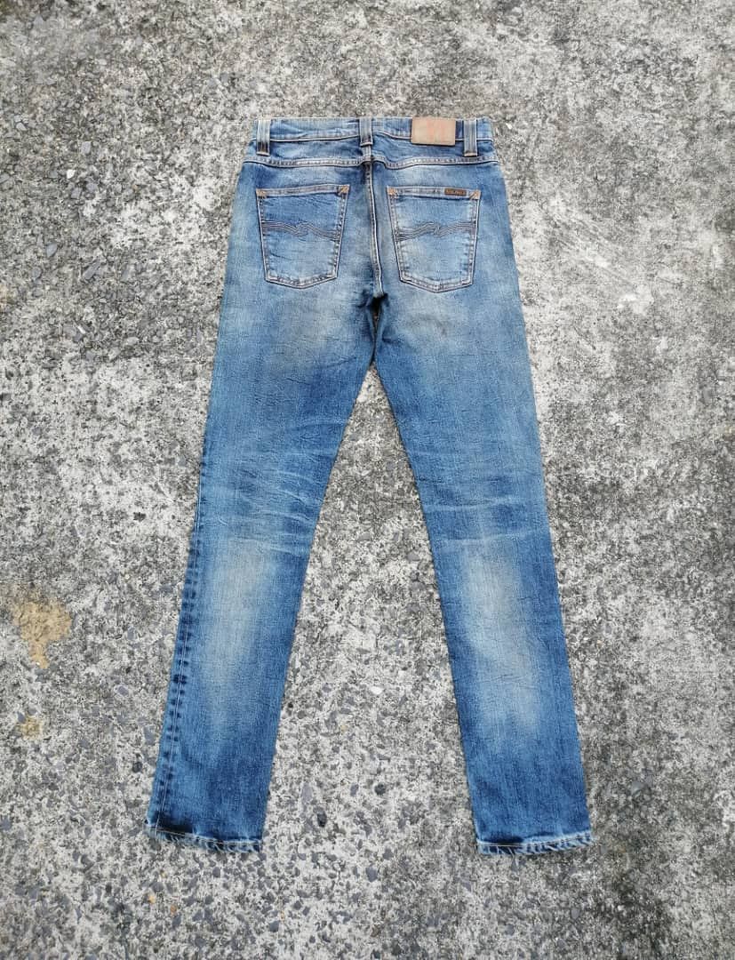 Nudie Jeans Nudie Jeans Lean Dean Dark Light Denim Jeans Size US 31 - 3 Thumbnail