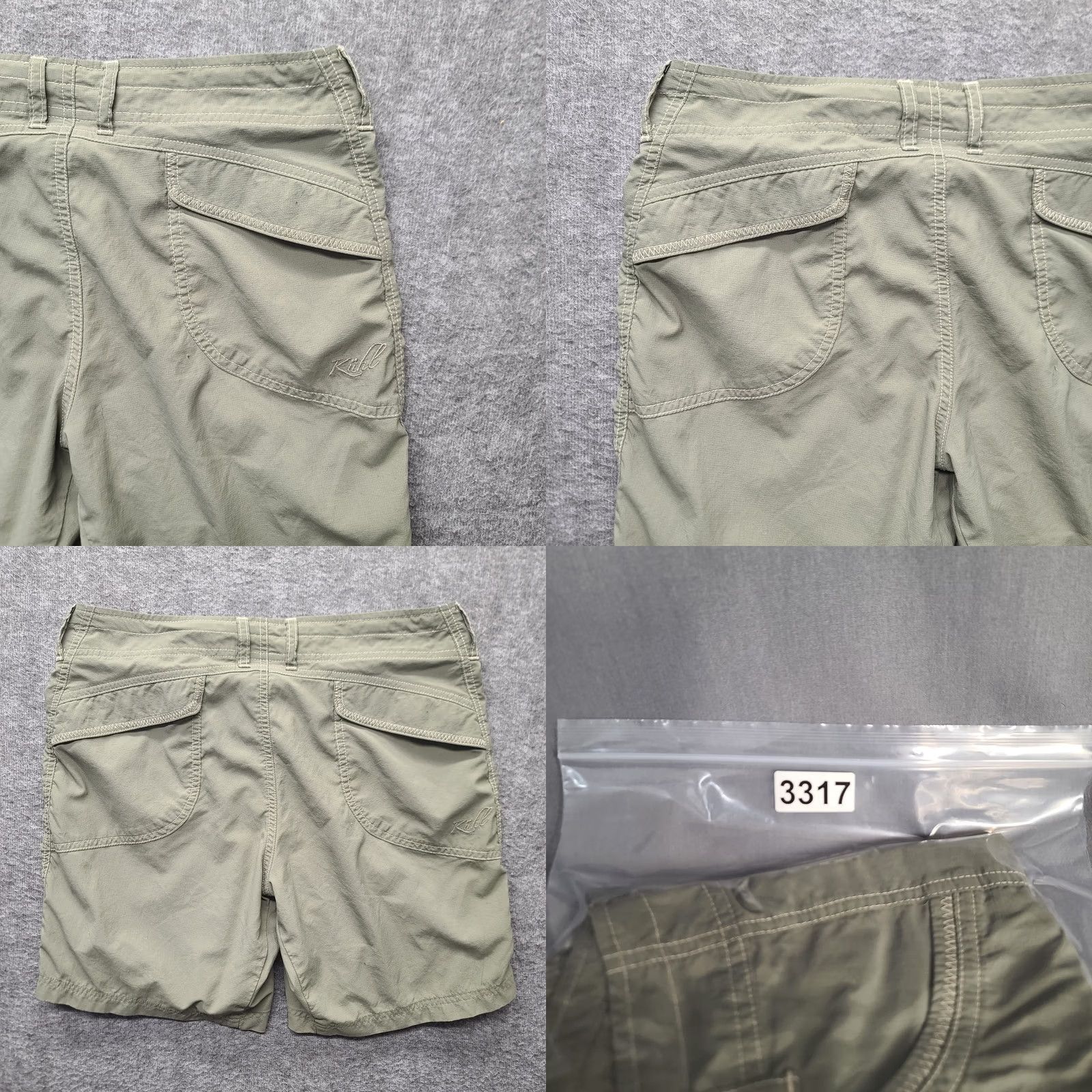 Vintage Kuhl Shorts Womens 6 Trekr Regular Fit Mid Rise Quick Dry Outdoors Hiking Cargo Pocket Green Nylon 7 in Inseam Size 28" / US 6 / IT 42 - 9 Thumbnail