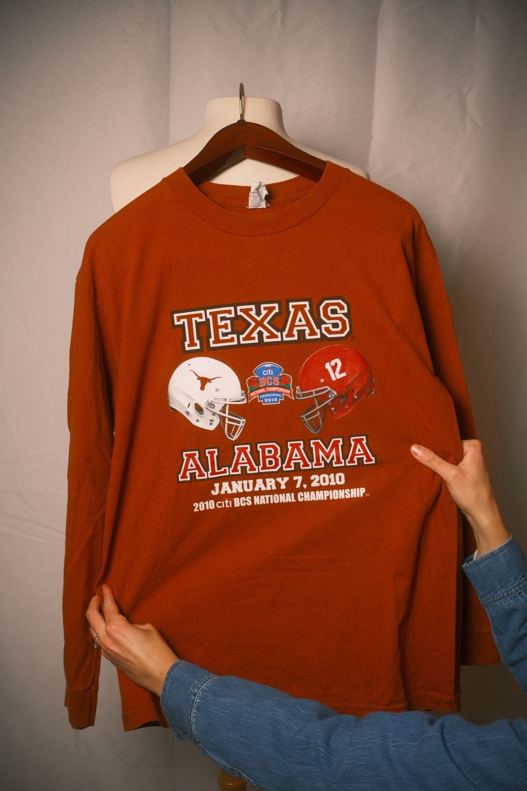 Alstyle Texas vs Alabama 2010 BCS National Championship Long Sleeve Size US L / EU 52-54 / 3 - 5 Thumbnail