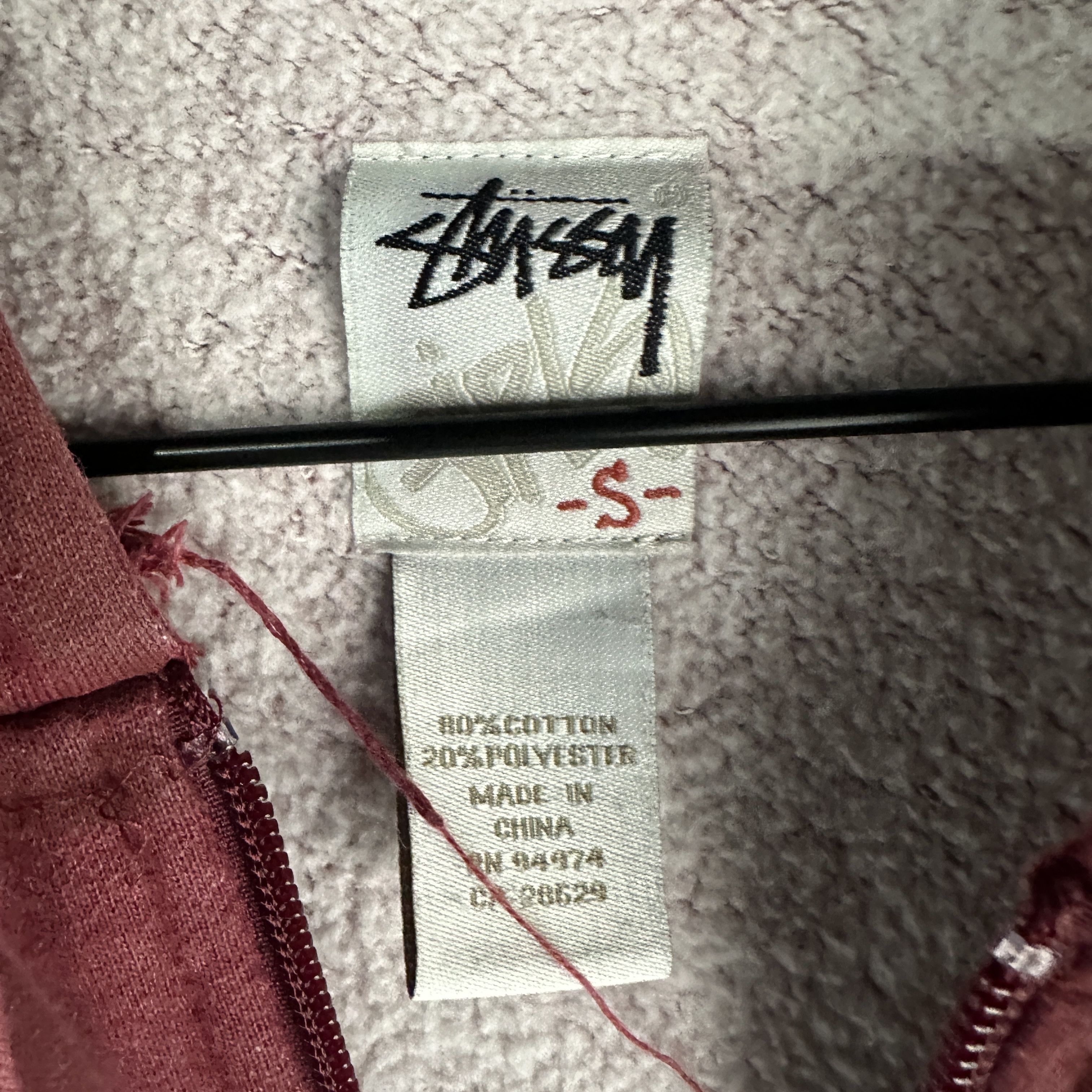 Stussy Vintage Stussy Zip-Up Hoodie Women's Small Red Y2K Size S / US 4 / IT 40 - 6 Thumbnail