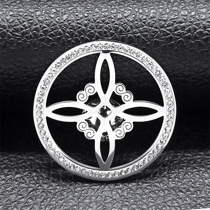 Jewelry Crystal Witch Celtic Knot Brooch Pin Jewelry Gift Size ONE SIZE - 1 Thumbnail
