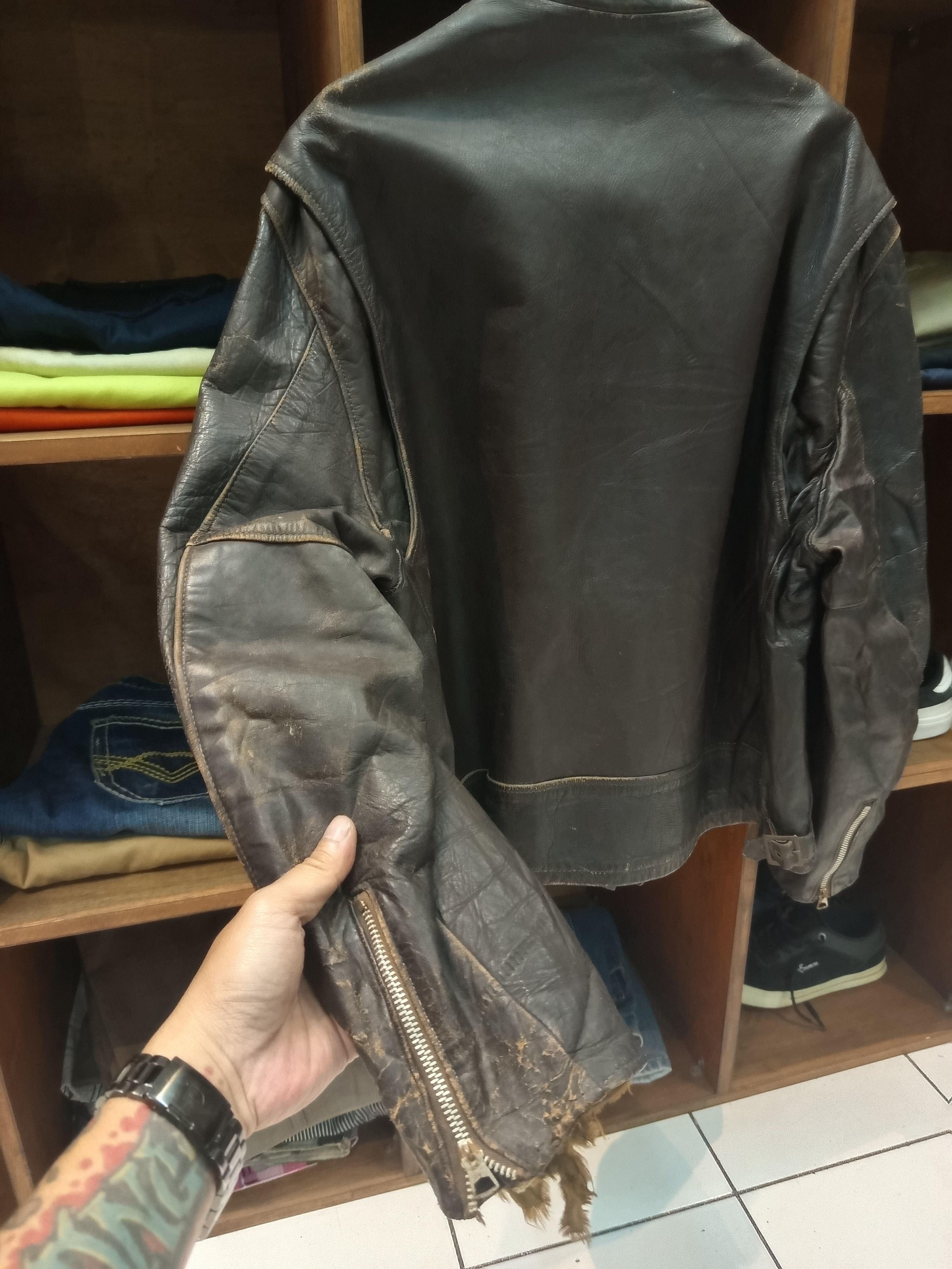 Schott 1970s Schott Bros Leather Biker Jacket Size US L / EU 52-54 / 3 - 12 Thumbnail