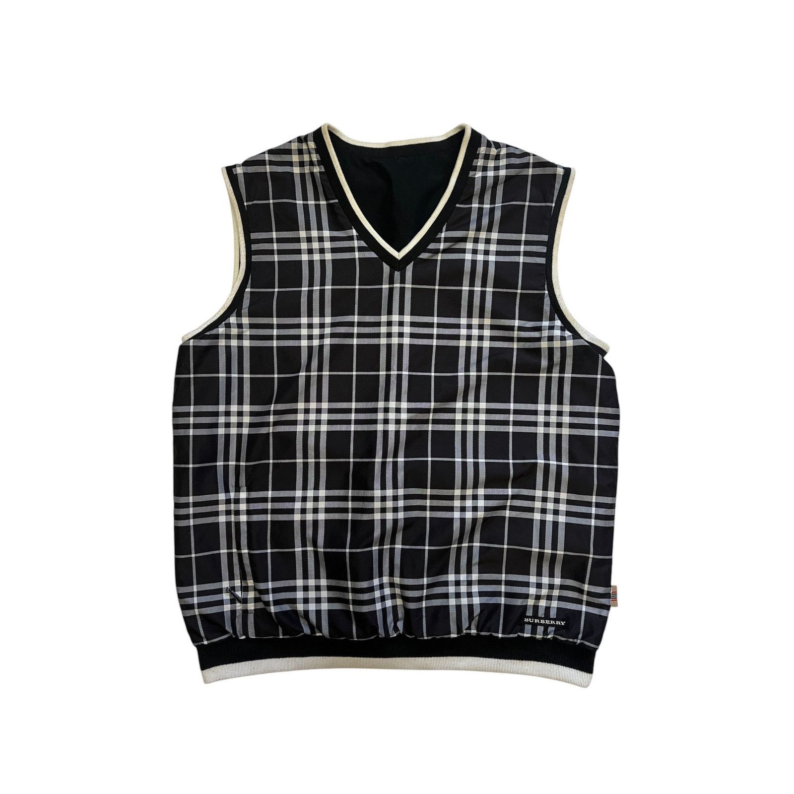 【137】 BURBERRY GOLF s Burberry Golf Vintager Reversible Vest