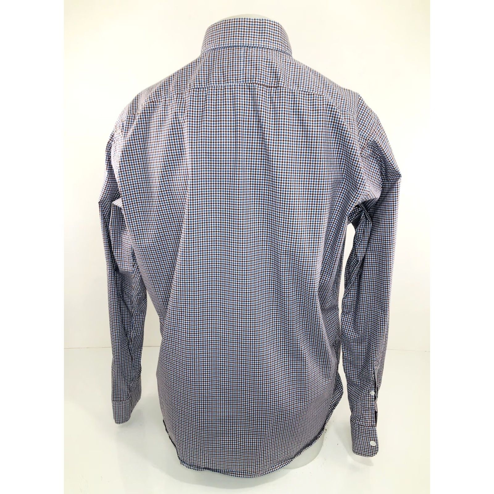 Todd Snyder HAMILTON TODD SNYDER Plaid Shirt Blue Brown WHite XL 16.5 Mens Size US XL / EU 56 / 4 - 4 Thumbnail