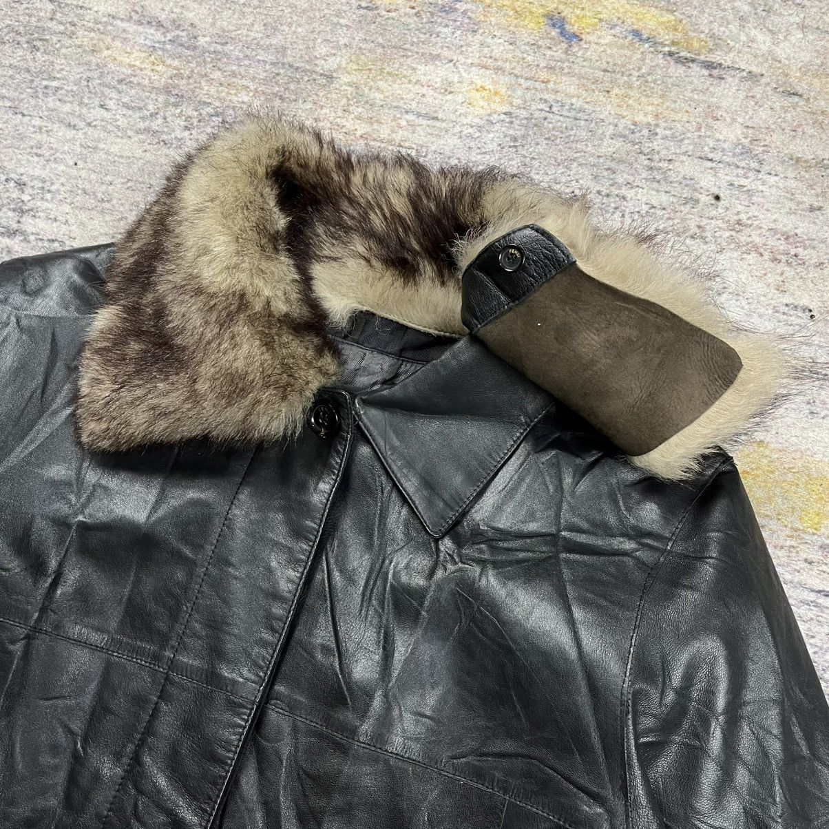 Fendi Vintage Fendi fur collar leather coat jacket Size S / US 4 / IT 40 - 6 Thumbnail