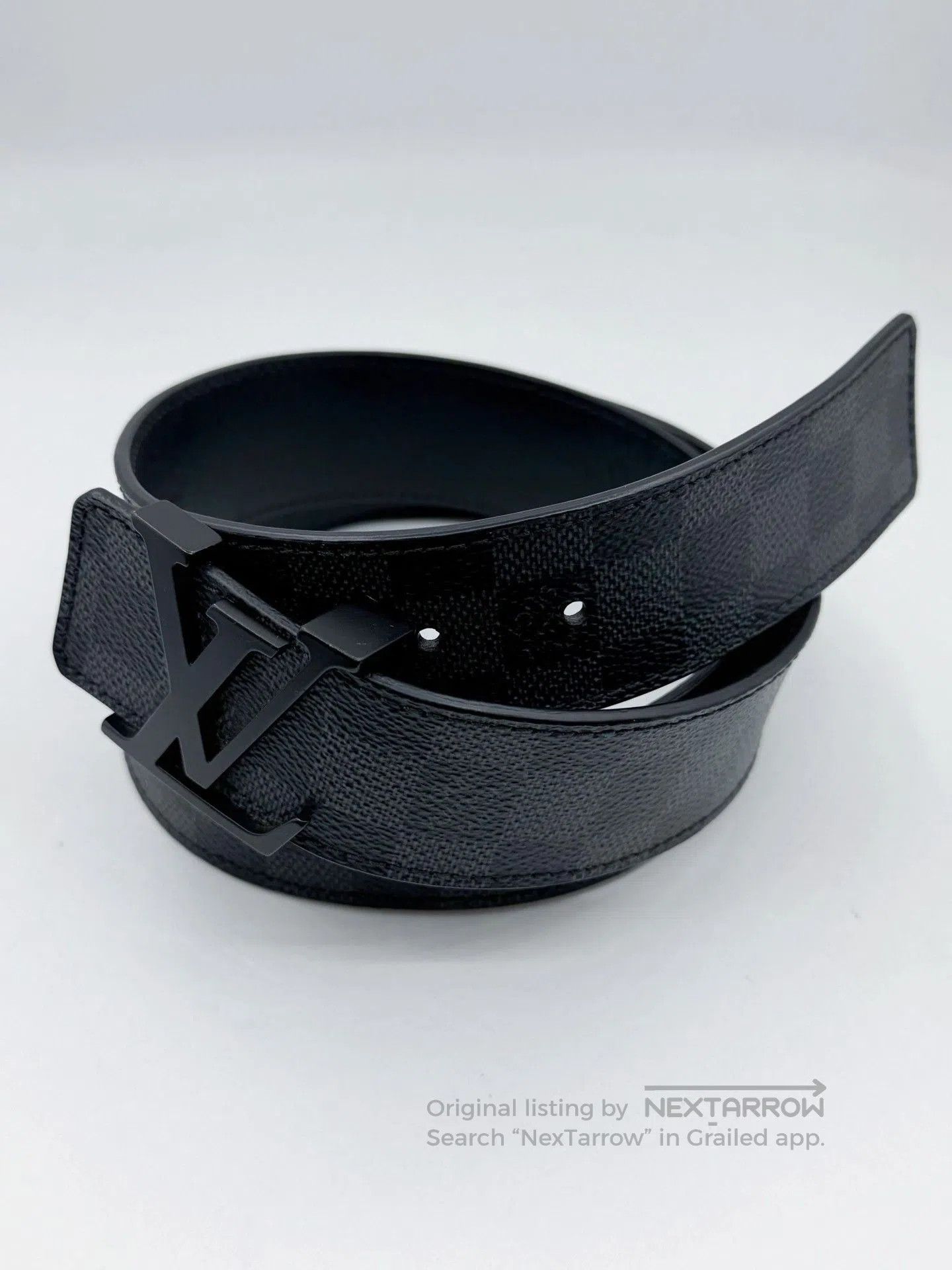 Louis Vuitton Louis Vuitton Black Buckle Damier Belt. Size ONE SIZE - 4 Thumbnail