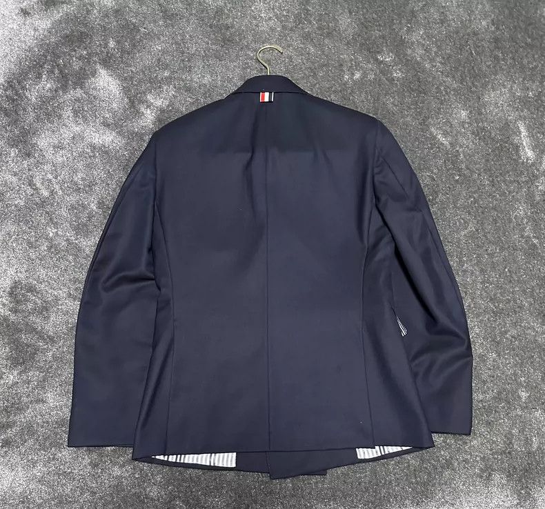 Thom Browne Thom Browne size0 Blue and white double lapel suit Size 34S - 6 Thumbnail