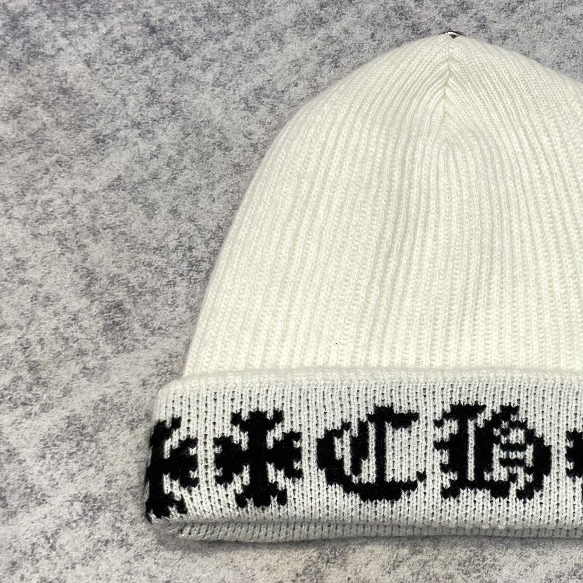 Chrome Hearts Chrome Hearts BIG DADDY cashmere beanie white | Grailed