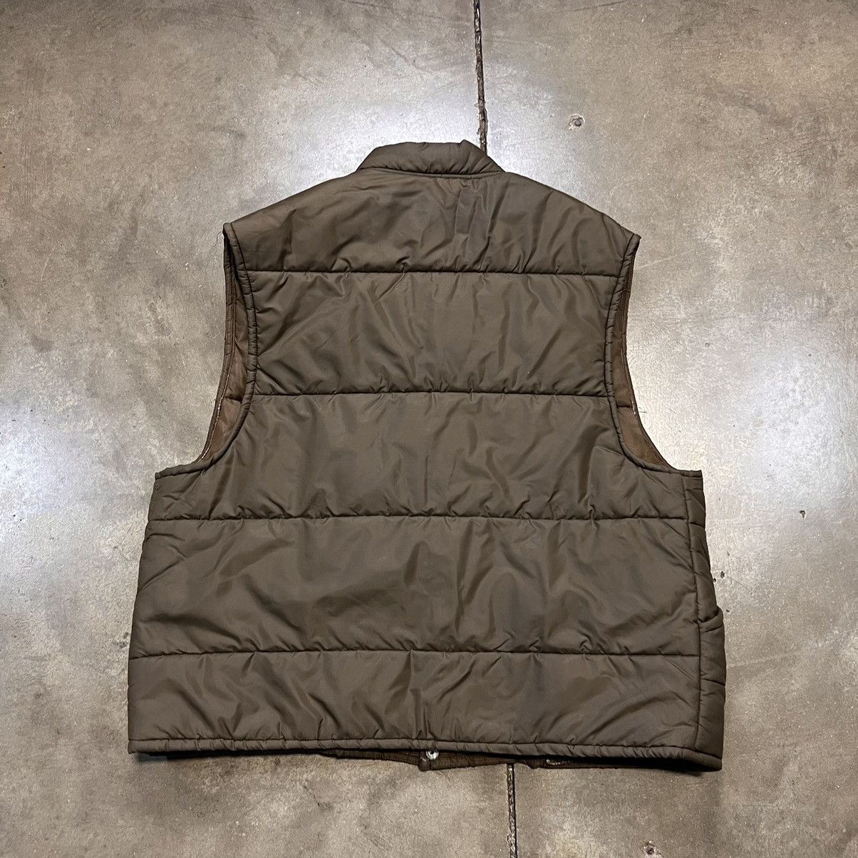 Vintage Vintage 80s Puffer Vest Brown Quilted Boxy Case Western Boxy Size US XL / EU 56 / 4 - 5 Thumbnail
