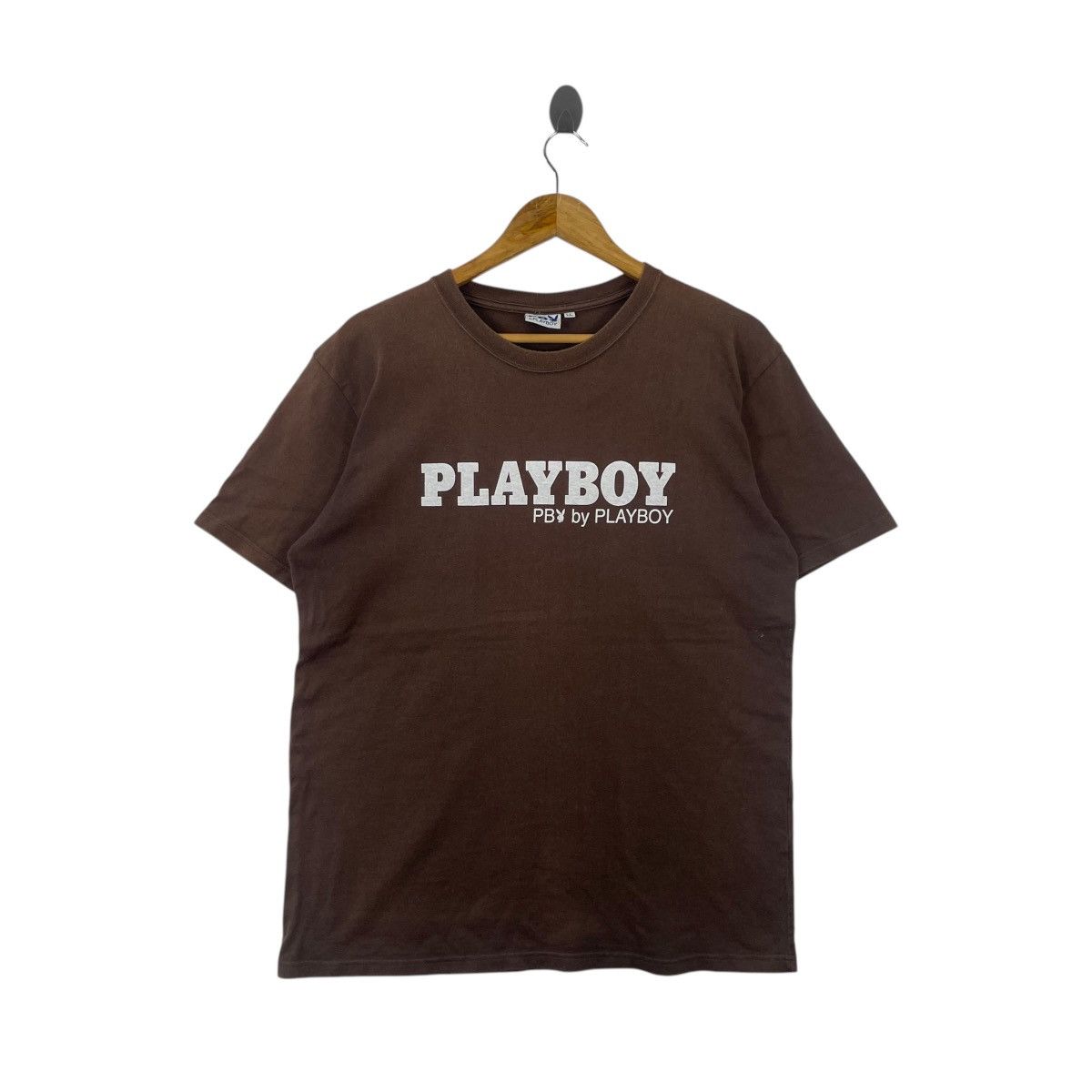 Playboy × Vintage Vintage PLAYBOY Brown Faded Tshirt Size US L / EU 52-54 / 3 - 1 Thumbnail