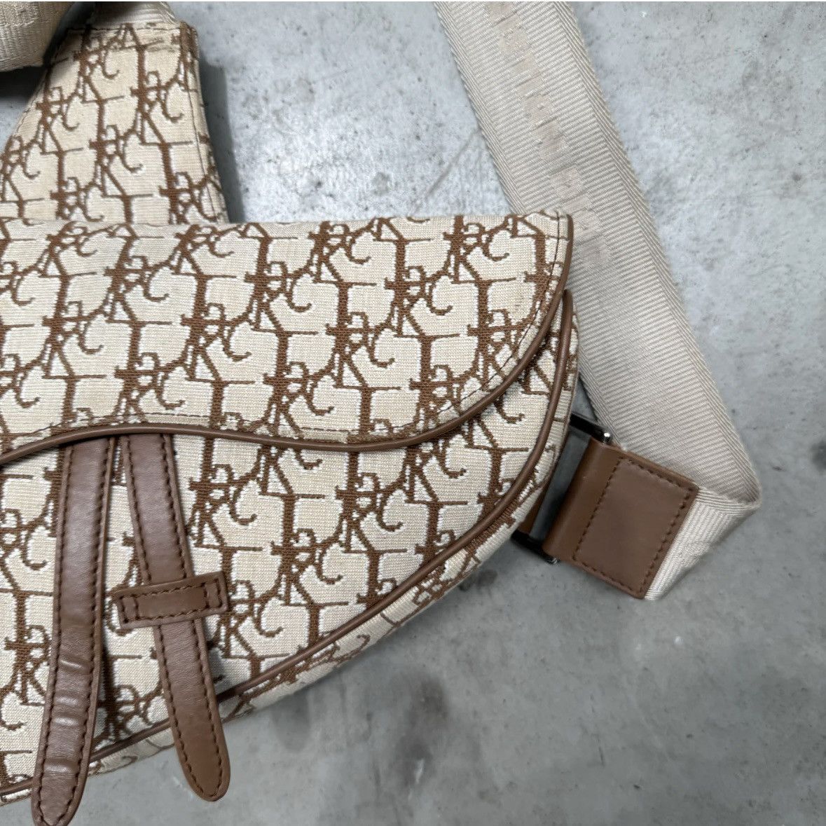Dior × Travis Scott Dior x CACTUS JACK Oblique Jacquard Saddle Bag Size ONE SIZE - 3 Thumbnail