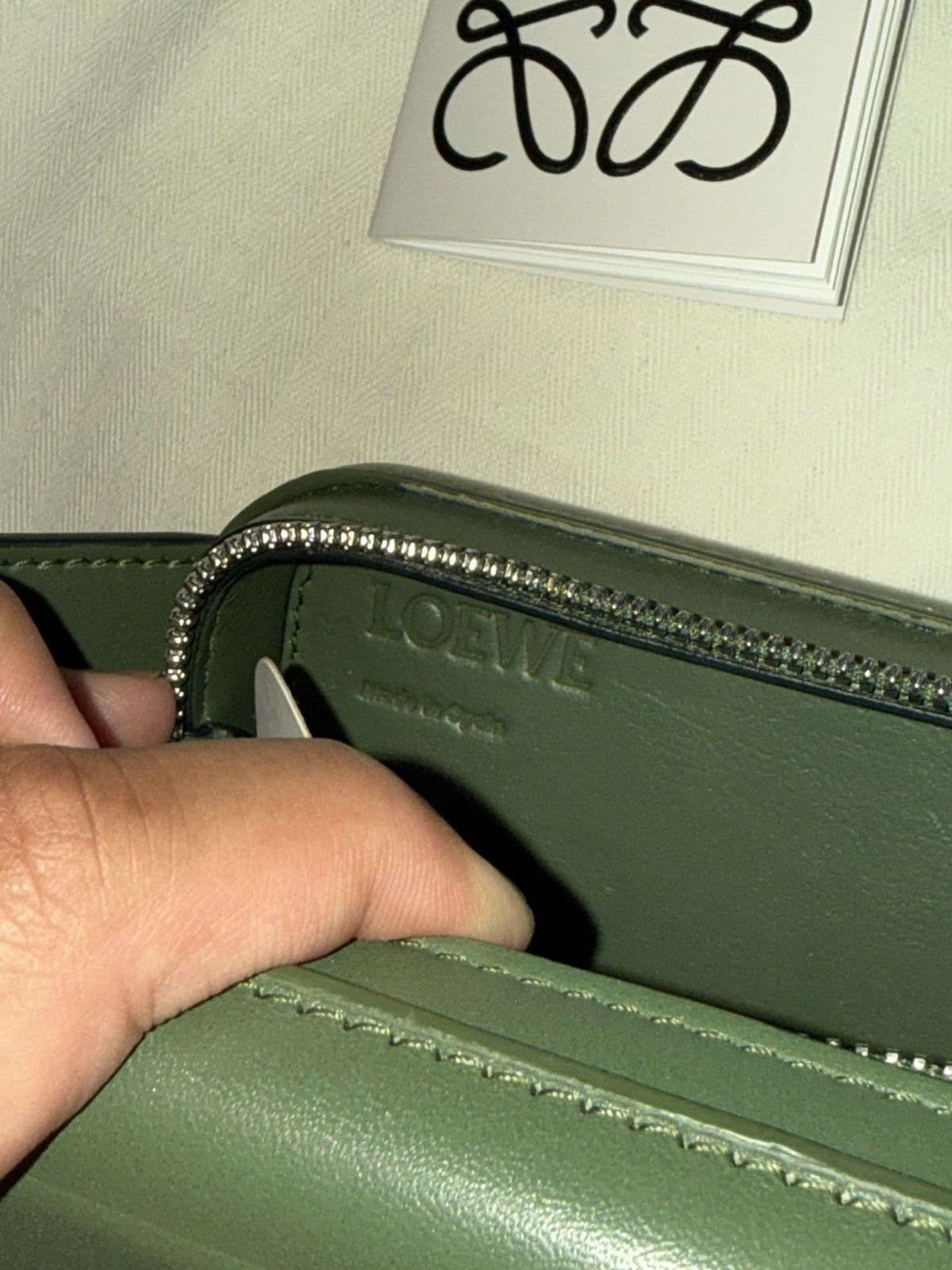 Loewe Loewe Men’s Leather Crossbody Bag - Hunter Green Size ONE SIZE - 5 Thumbnail