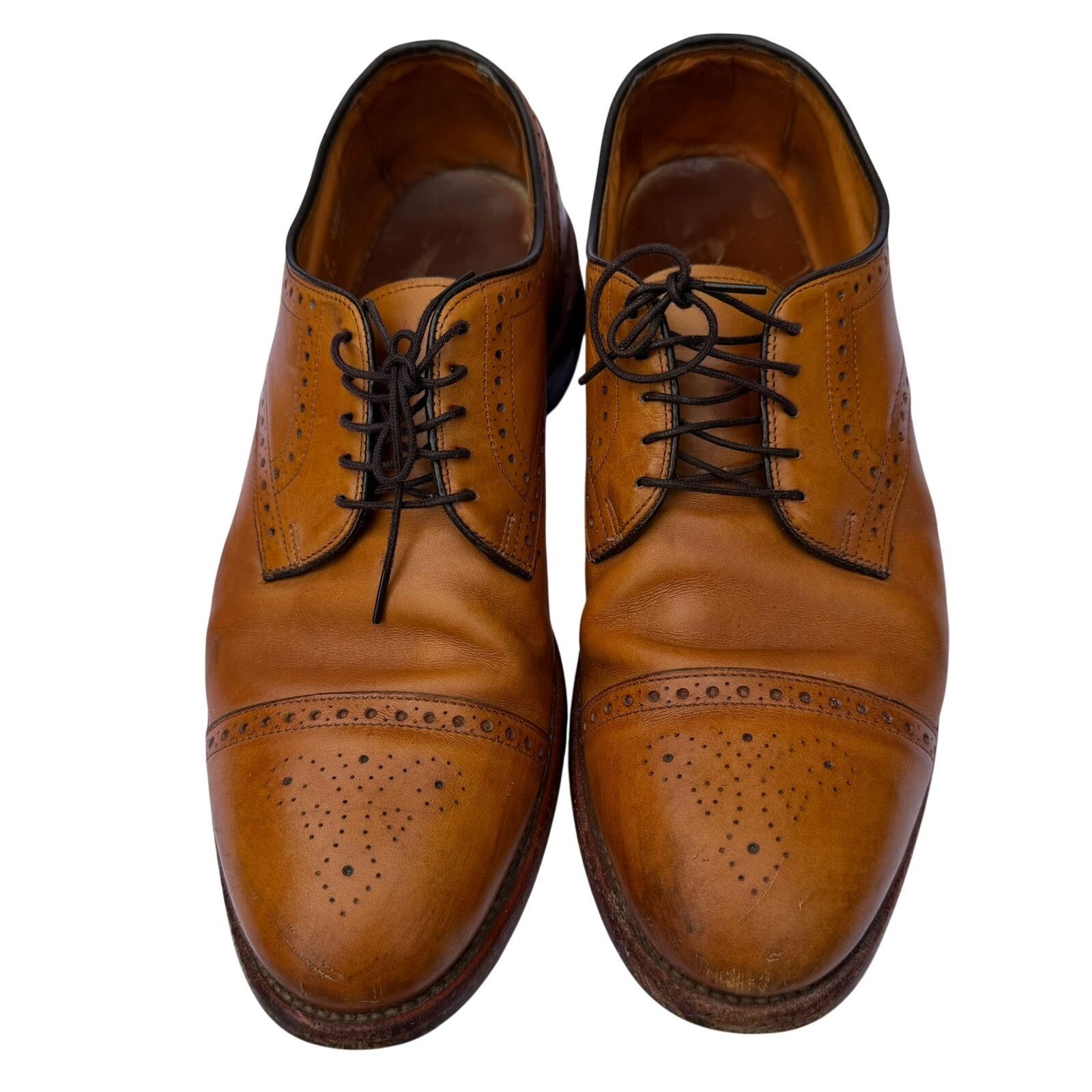 Allen Edmonds Allen Edmonds Colton Cap Toe Derby Tan Leather 10.5D Size US 10.5 / EU 43-44 - 4 Thumbnail